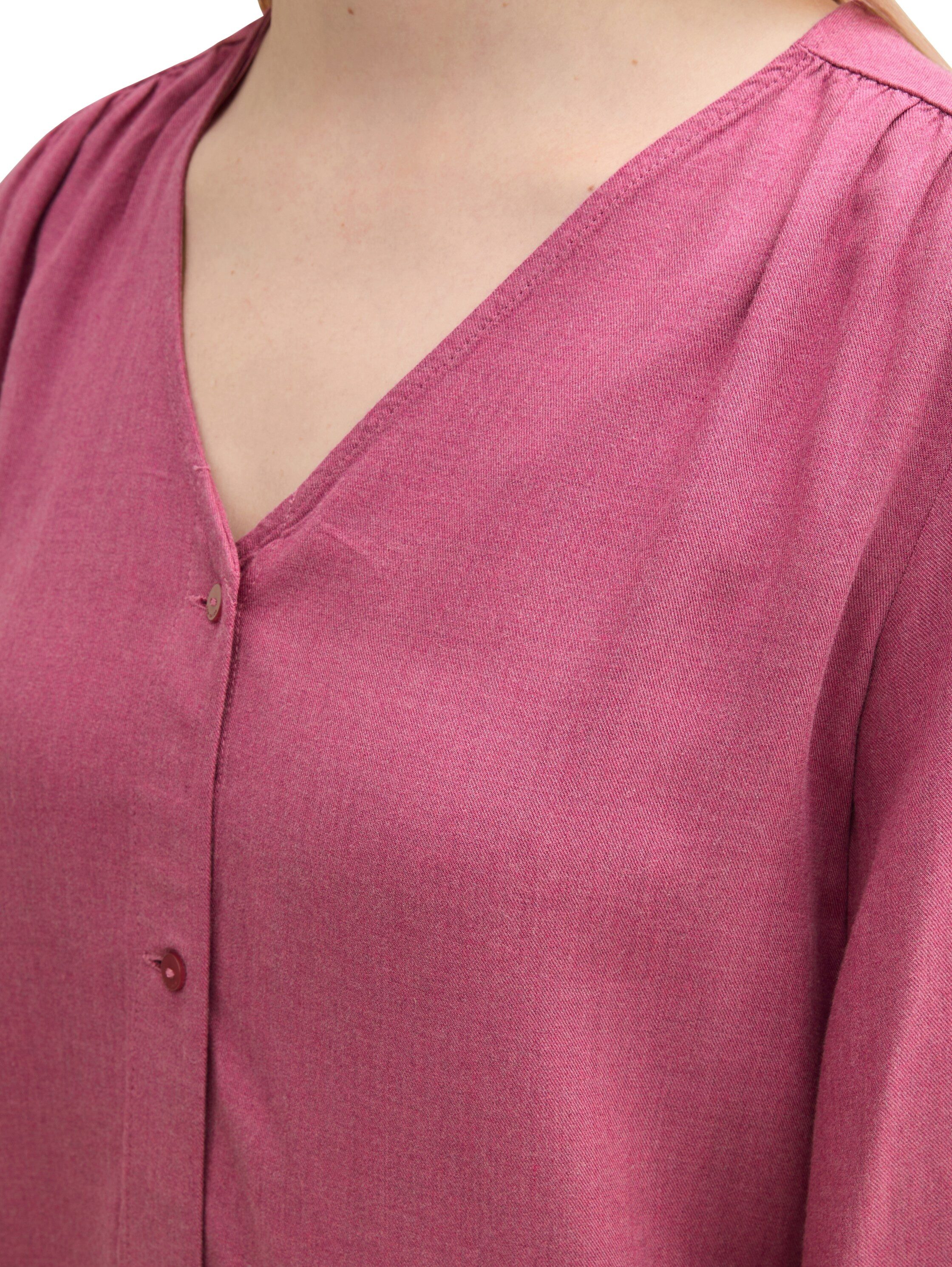 TOM TAILOR Klassische Bluse in Melange-Optik