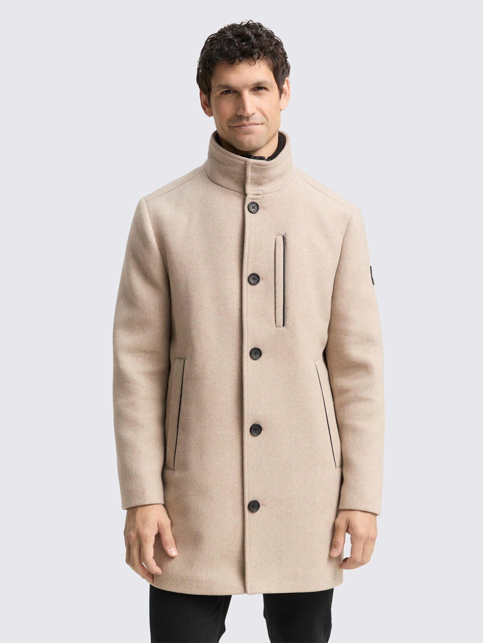 TOM TAILOR Wollmantel 2-in-1 Wollmantel mit abnehmbarer Innenjacke 2-in-1 Wollmantel mit abnehmbarer Innenjacke