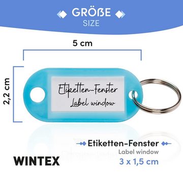WINTEX Schlüsselanhänger Schlüsselanhänger Wintex 20x - beschriftbar, strapazierfähig (1-tlg)