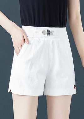 FIDDY Jeansshorts Denim-Shorts für Damen Sommer dünn locker weites Bein Hotpants