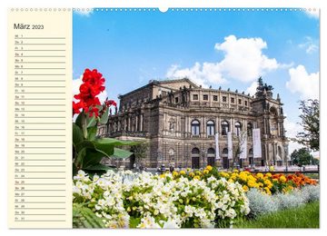CALVENDO Wandkalender Dresden Terminplaner (Premium, hochwertiger DIN A2 Wandkalender 2023, Kunstdruck in Hochglanz)
