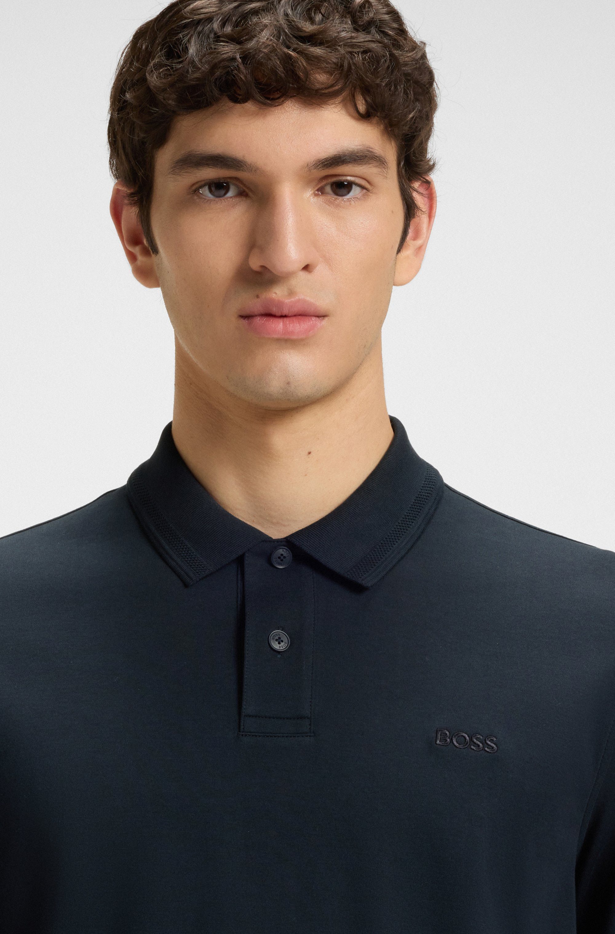 BOSS ORANGE Poloshirt Pe_interlock_long mit Polokragen günstig online kaufen
