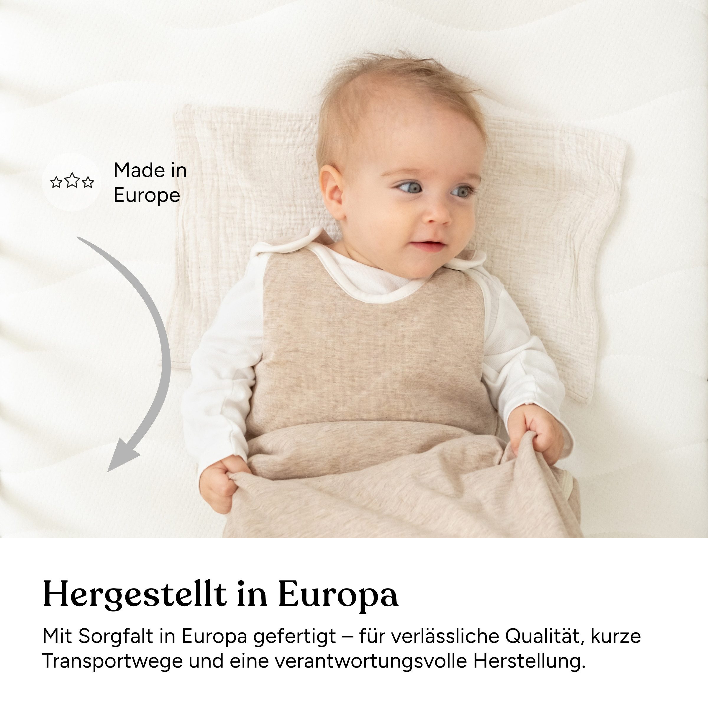 Babymatratze mit hochwertigem Schaum, Kokosplatte und Hygienebezug, Ehrenkind, (OEKO-TEX® Standard 100 zertifziert), Belastbarkeit: 30 kg