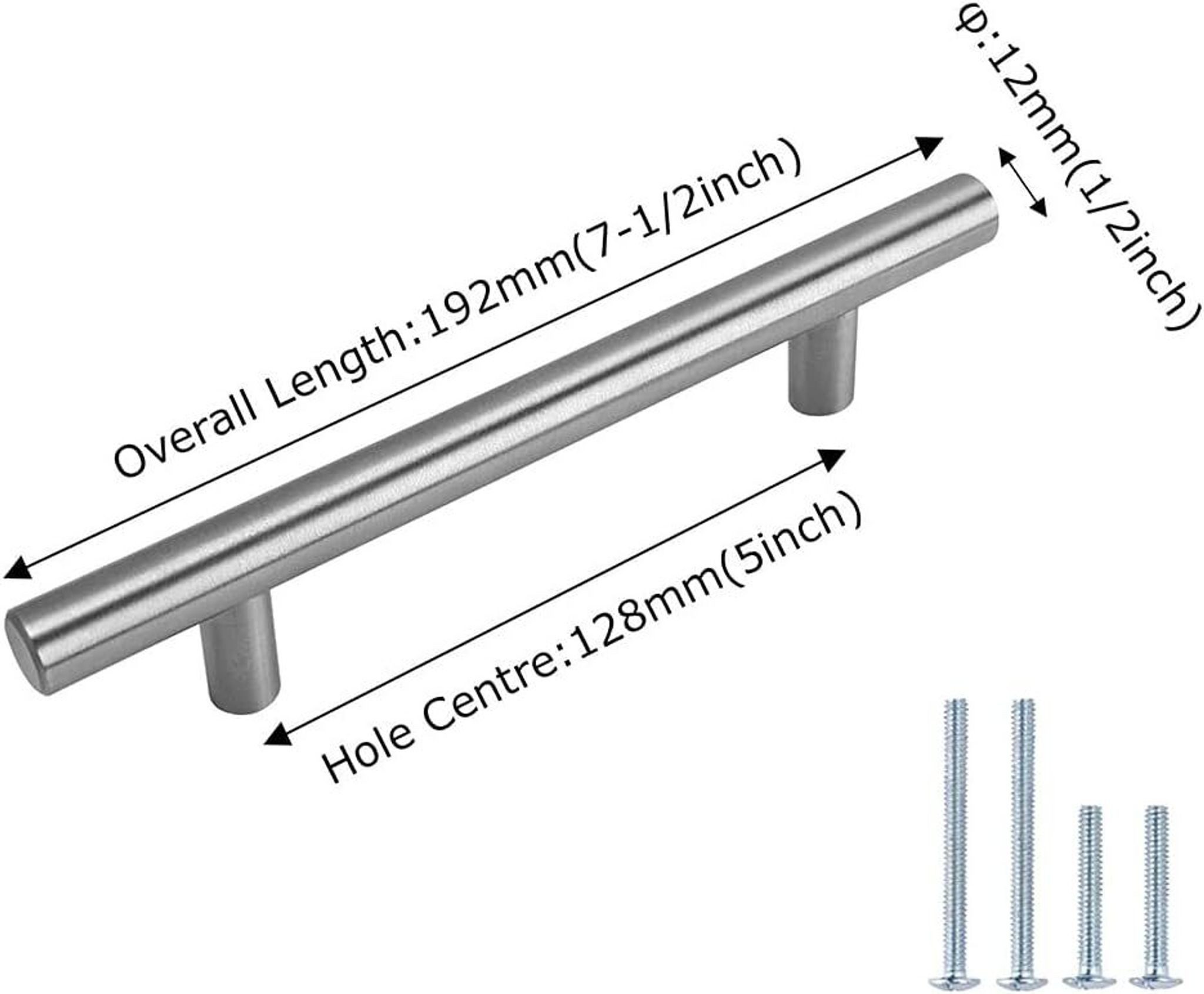 FELIXLEO Möbelgriff 10 Edelstahl Küchengriffe Schrankgriffe 128mm Möbelgriffe