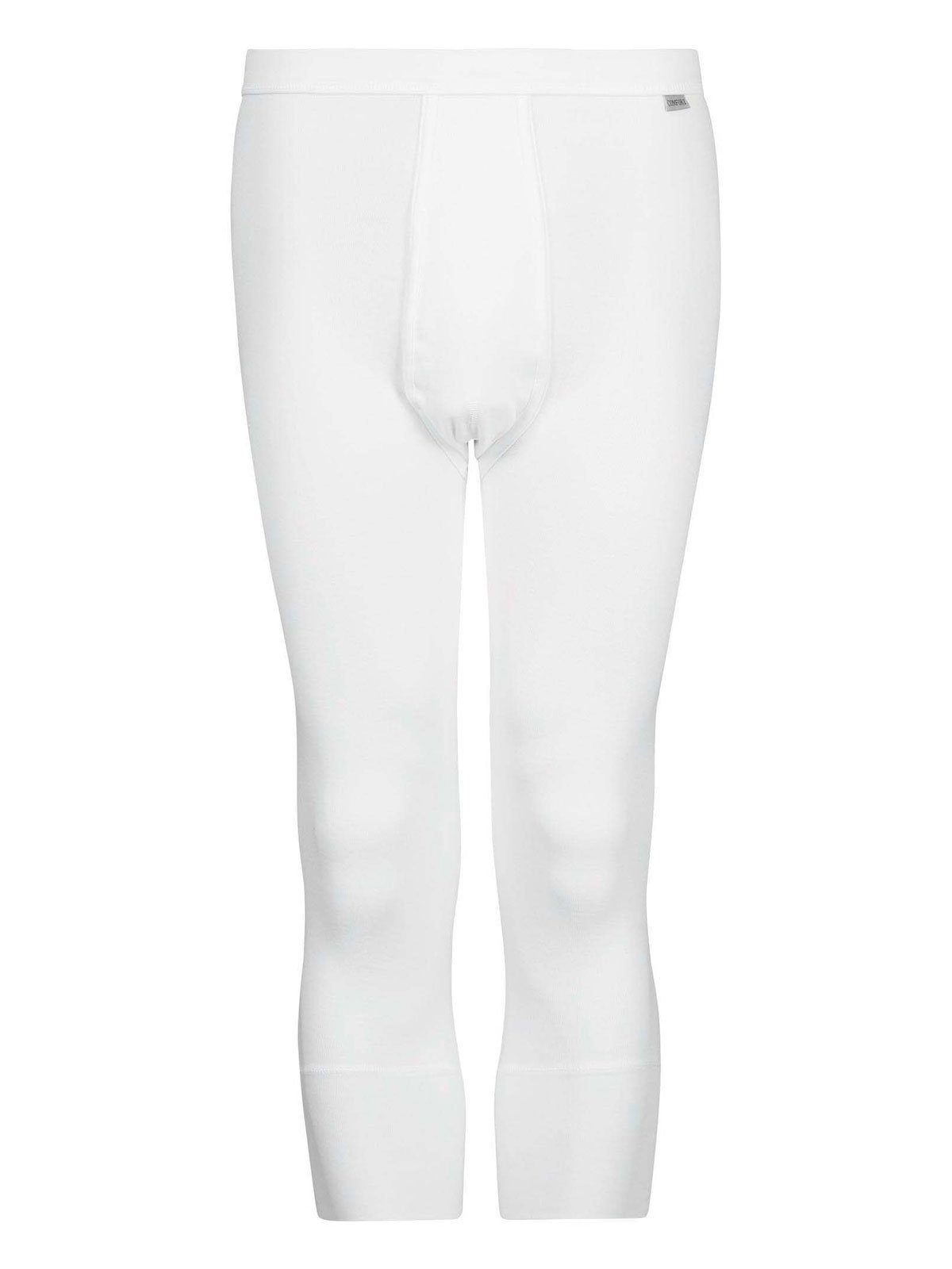 HUBER Lange Unterhose Herren Pant 3/4 mit Eingriff Cotton Fine Rib (Stück, 1-St) mit eingriff