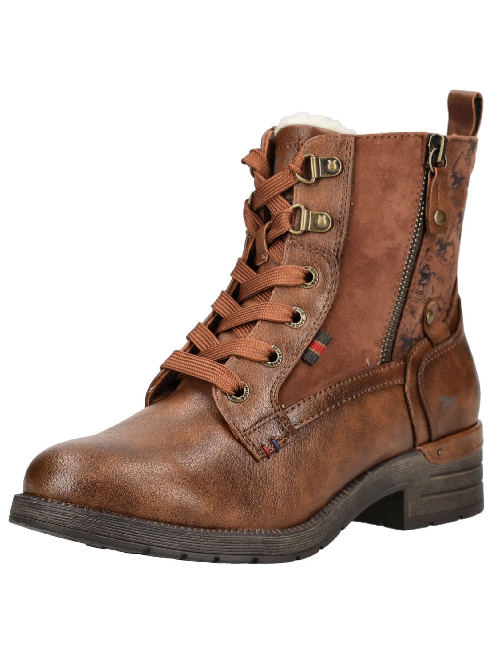 Mustang Shoes Stiefelette Lederimitat/Textil Schnürstiefelette