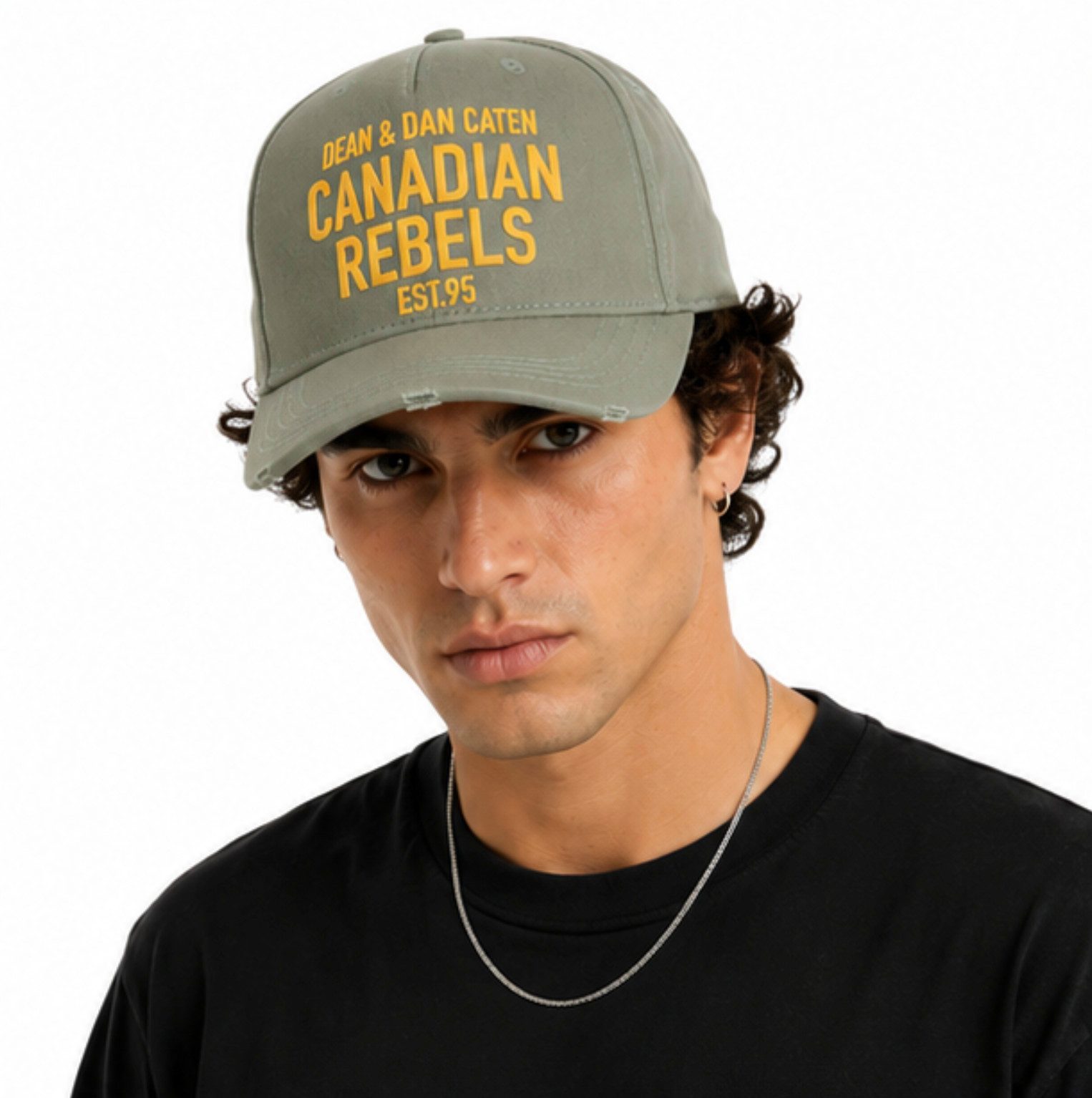 Dsquared2 Baseball Cap Canadian Rebels Basecap Cap Icon Mütze Basebalkappe Unisex Gestickter Schriftzug 19 ON THE ROAD 64 auf der Rückseite