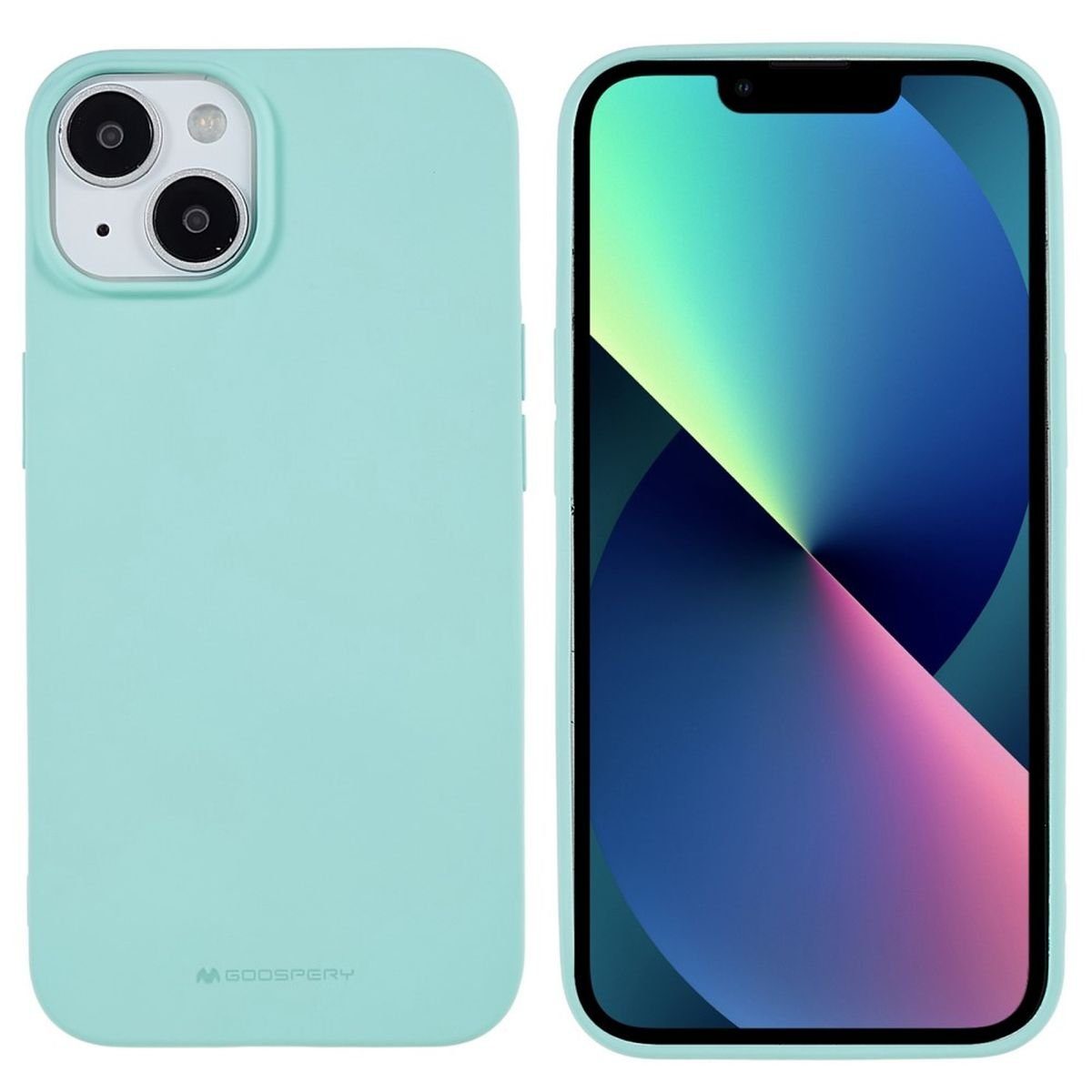CoverKingz Handyhülle Hülle für Apple iPhone 14 Handyhülle Silikon Case Cover Bumper Matt 15,54 cm (6,12 Zoll), Schutzhülle Handyhülle Silikoncover Softcase farbig