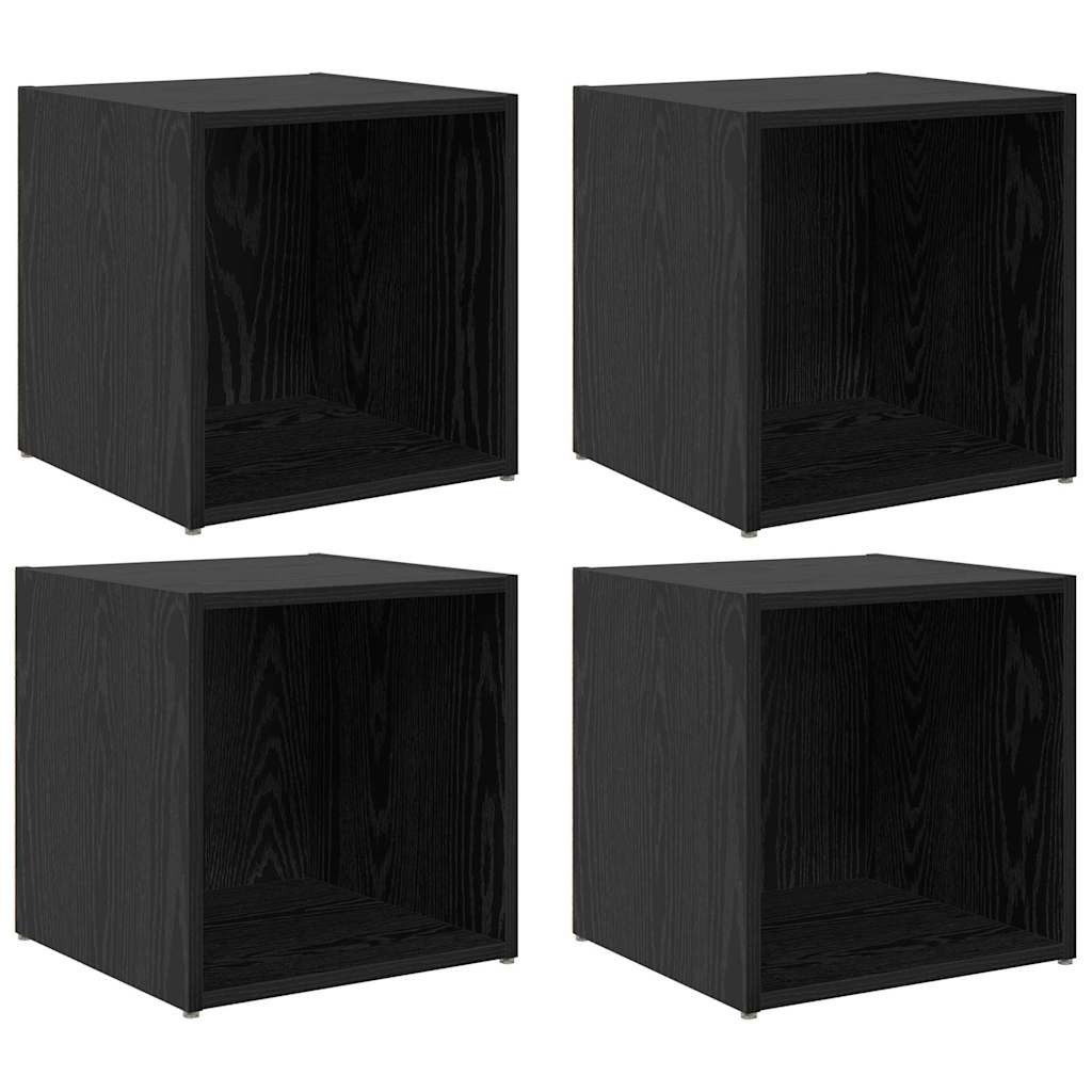 vidaXL TV-Schrank TV-Schränk 4 pcs Schwarz günstig online kaufen