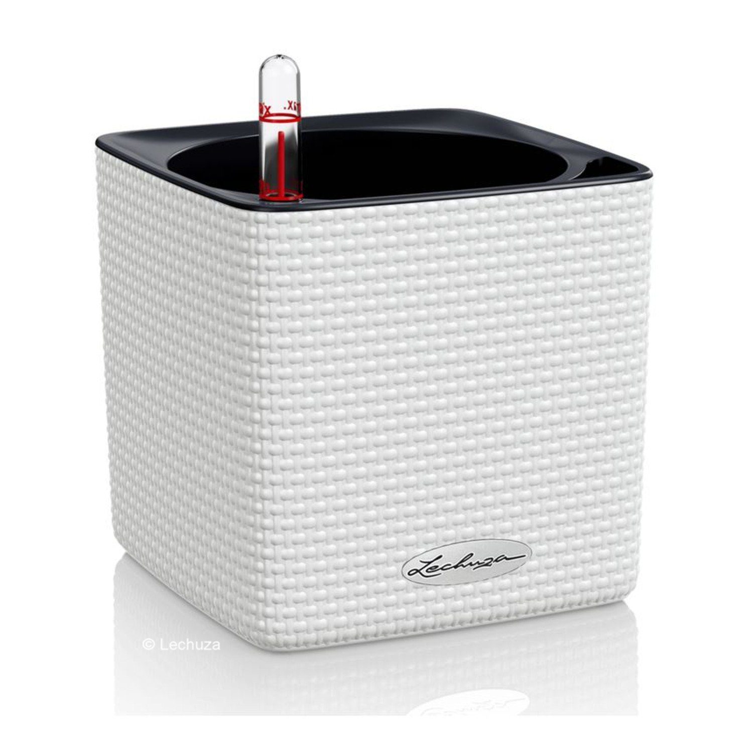 Lechuza® Kräutertopf Cube Color 16 mit Stick-System weiß (Komplettset)