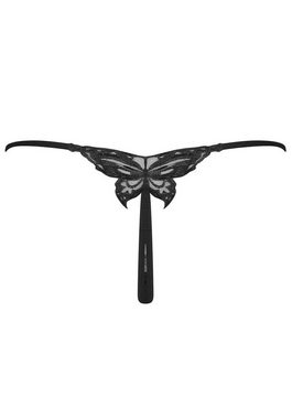 Obsessive String Kokietta String-Tanga mit Schmetterling - schwarz (1-St) transparent