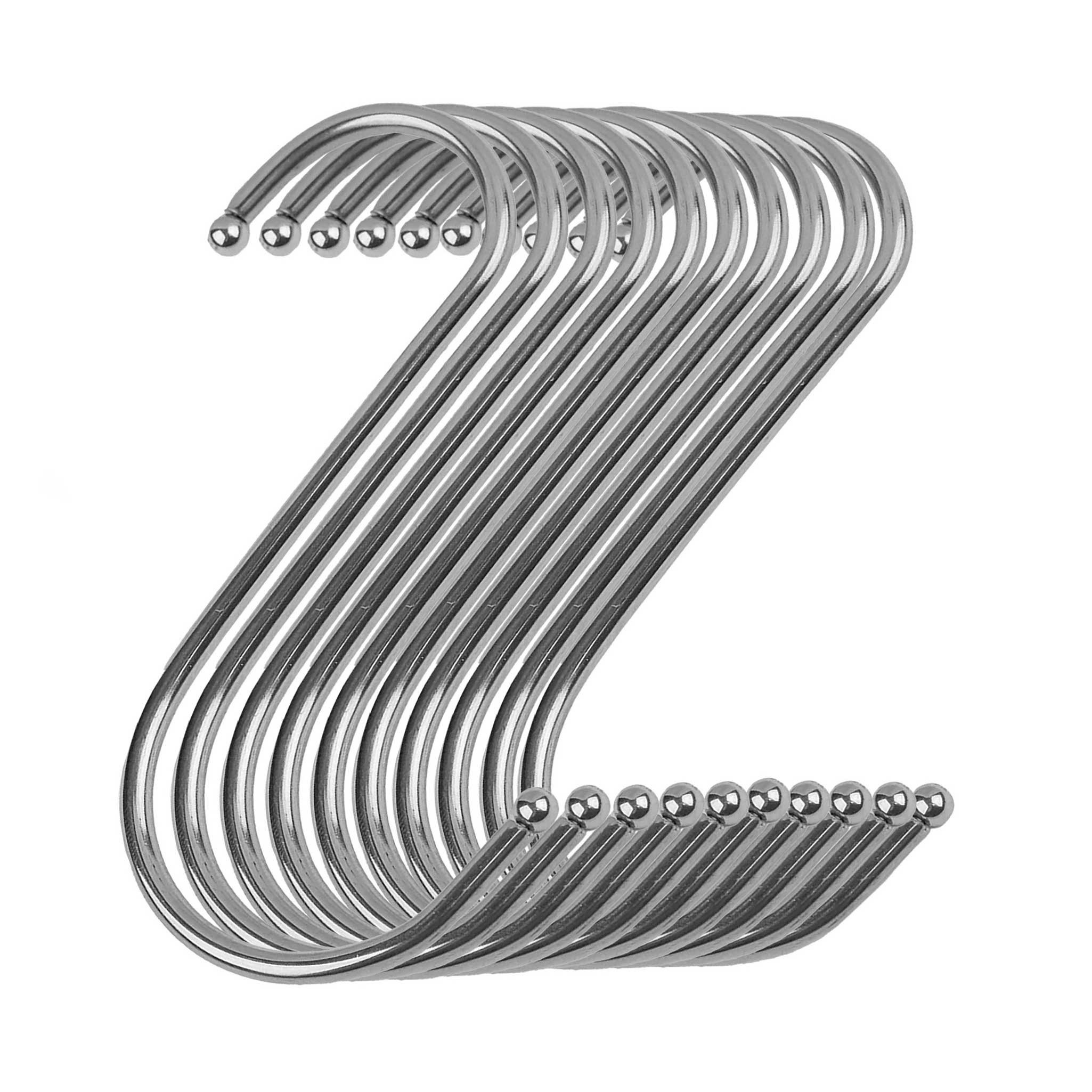 maDDma S-Haken S-Haken 10 Stück aus Metall mit zum Aufhängen Universalhaken, (10er Pack, 10-St)