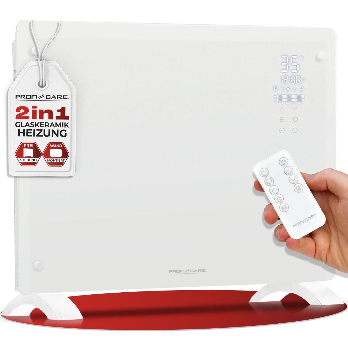 ProfiCare Konvektor PC-GKH 3118, mit Glasfront, einfache Wandmontage, 2 Hei günstig online kaufen