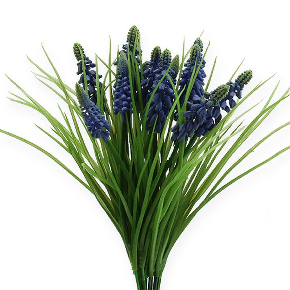 Kunstblume Traubenhyazinthen Blau 28-30cm 15 St Deko-Kunstblumen Frühling, 15 St, Florists Products, Höhe 5 cm