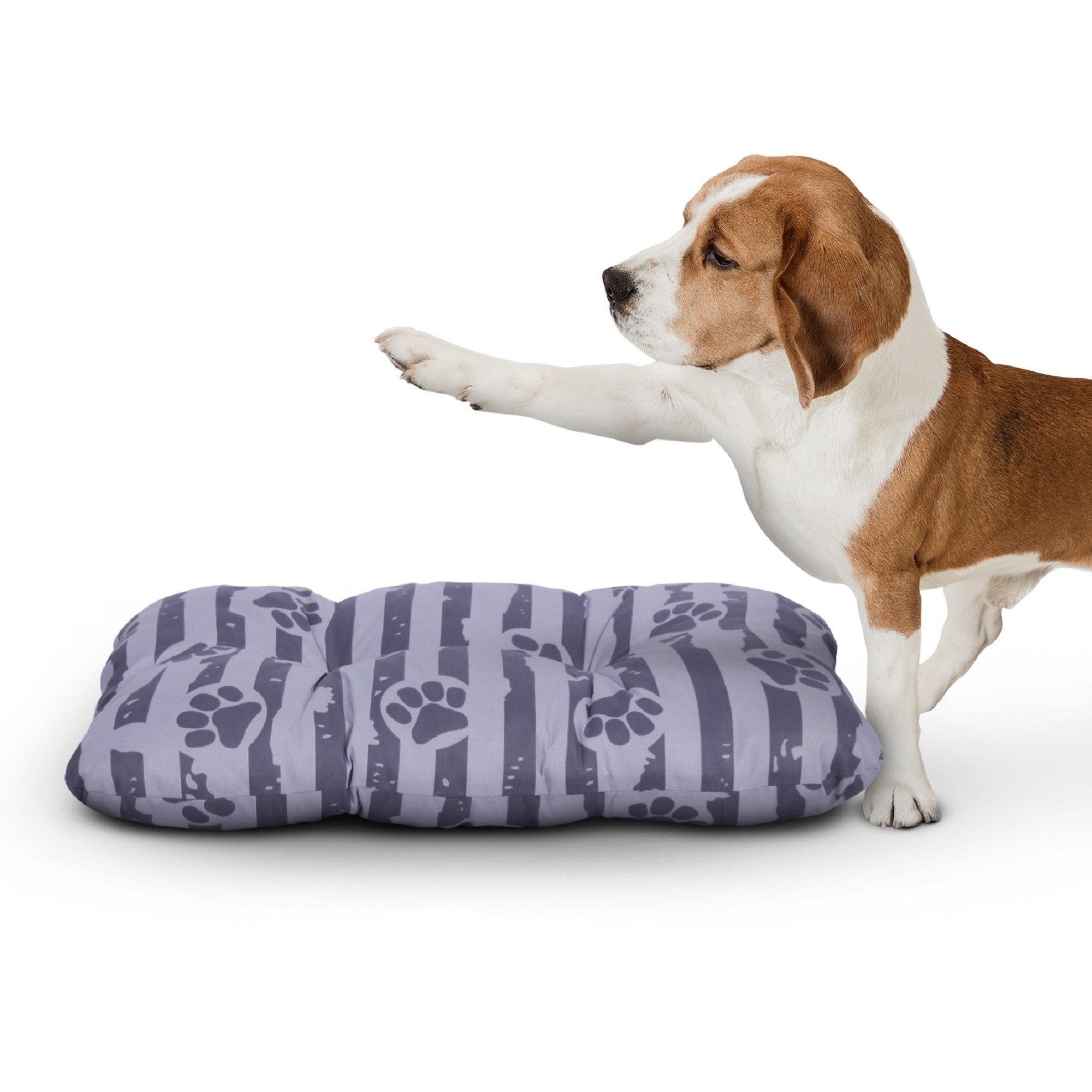 Bestlivings Tierkissen mit Pfoten Kassettensteppung, Polyester, 40x60 cm (kleine Hunde), kuschelweich, 40°C waschbar
