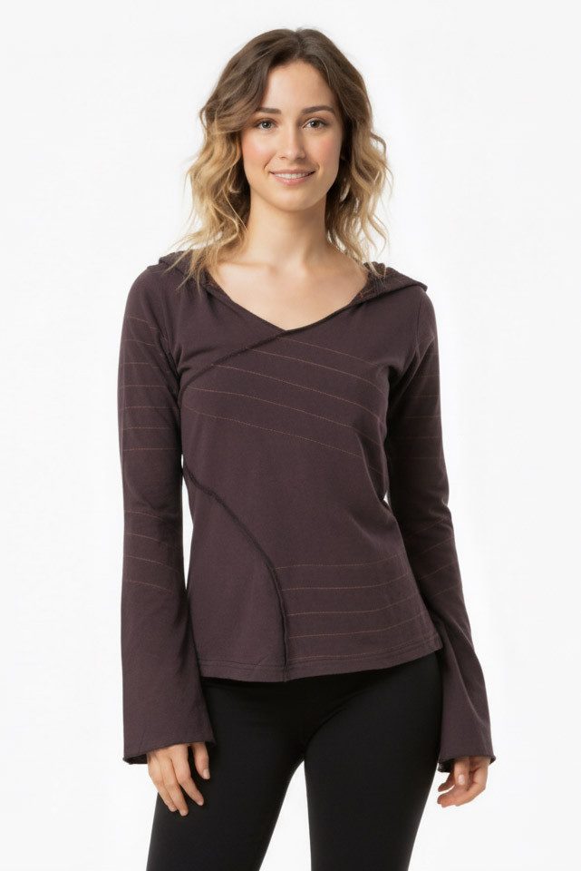 Guru-Shop Longsleeve Elfen Hoody, Langarmshirt, Pixi Shirt,.. alternative Bekleidung