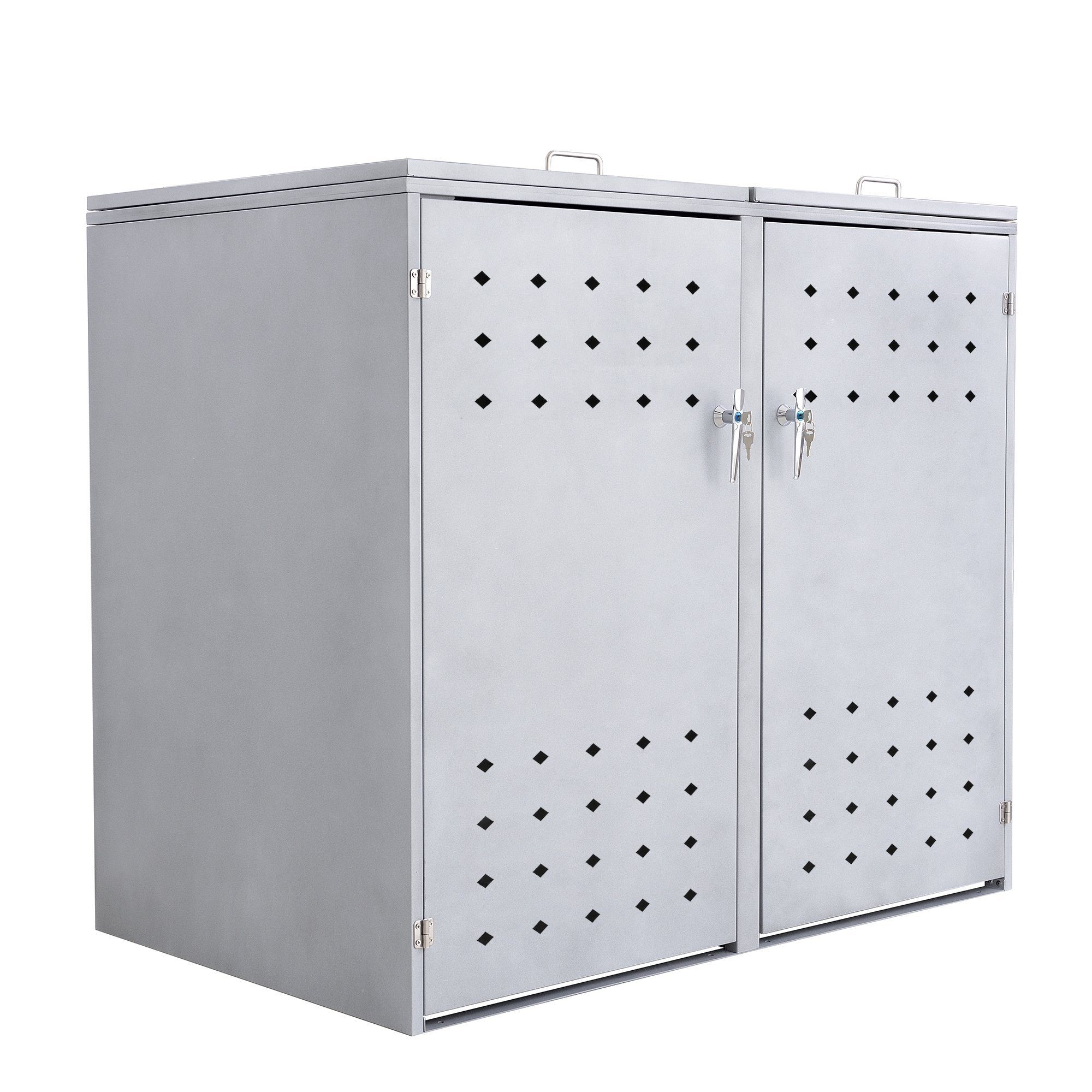 Zelsius Mülltonnenbox »Mülltonnenbox "Squares Cement" mit Klappdeckel