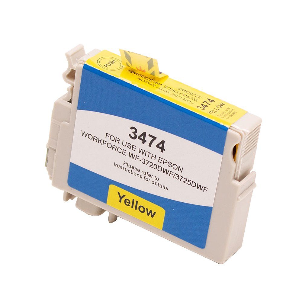 ABC Tintenpatrone (Kompatible Druckerpatrone für Epson 34XL Gelb WorkForce Pro, ABC)