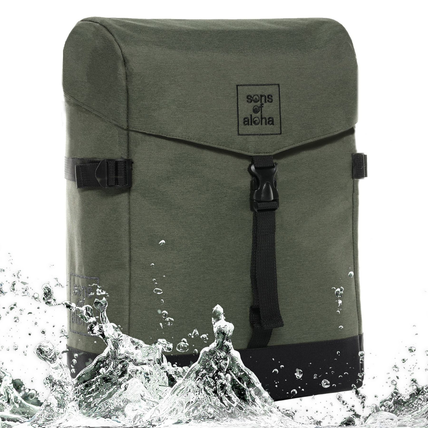 SONS OF ALOHA Umhängetasche Umhängetasche für Gepäckträger mit Schultergurten groß, NEU 2in1 Gepäckträger-Tasche und Schultertasche wasserabweisend