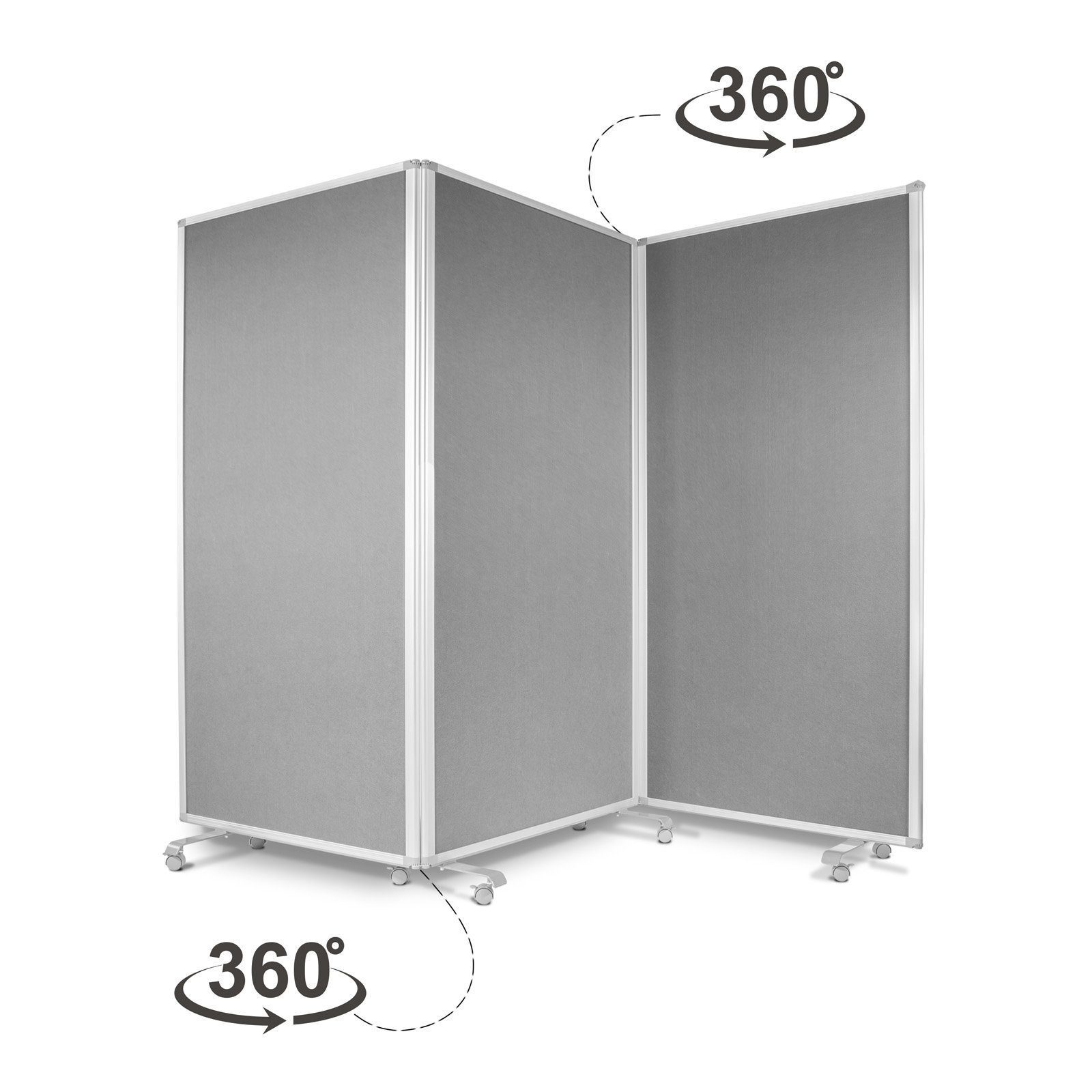 Größen Grau erhältlich Farben St) Stellwand (3 Filz-Trennwand, Boards 2 in 2 & Trennwand Master of