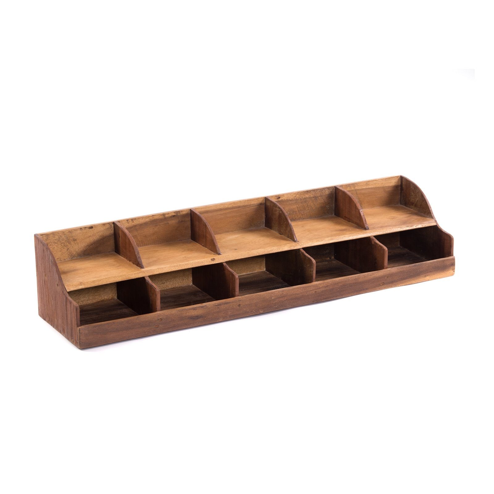 DESIGN DELIGHTS Aufbewahrungsbox ORGANIZER "STORAGE 100", Altholz massiv, 5 Fächer, Aufbewahrungsrega