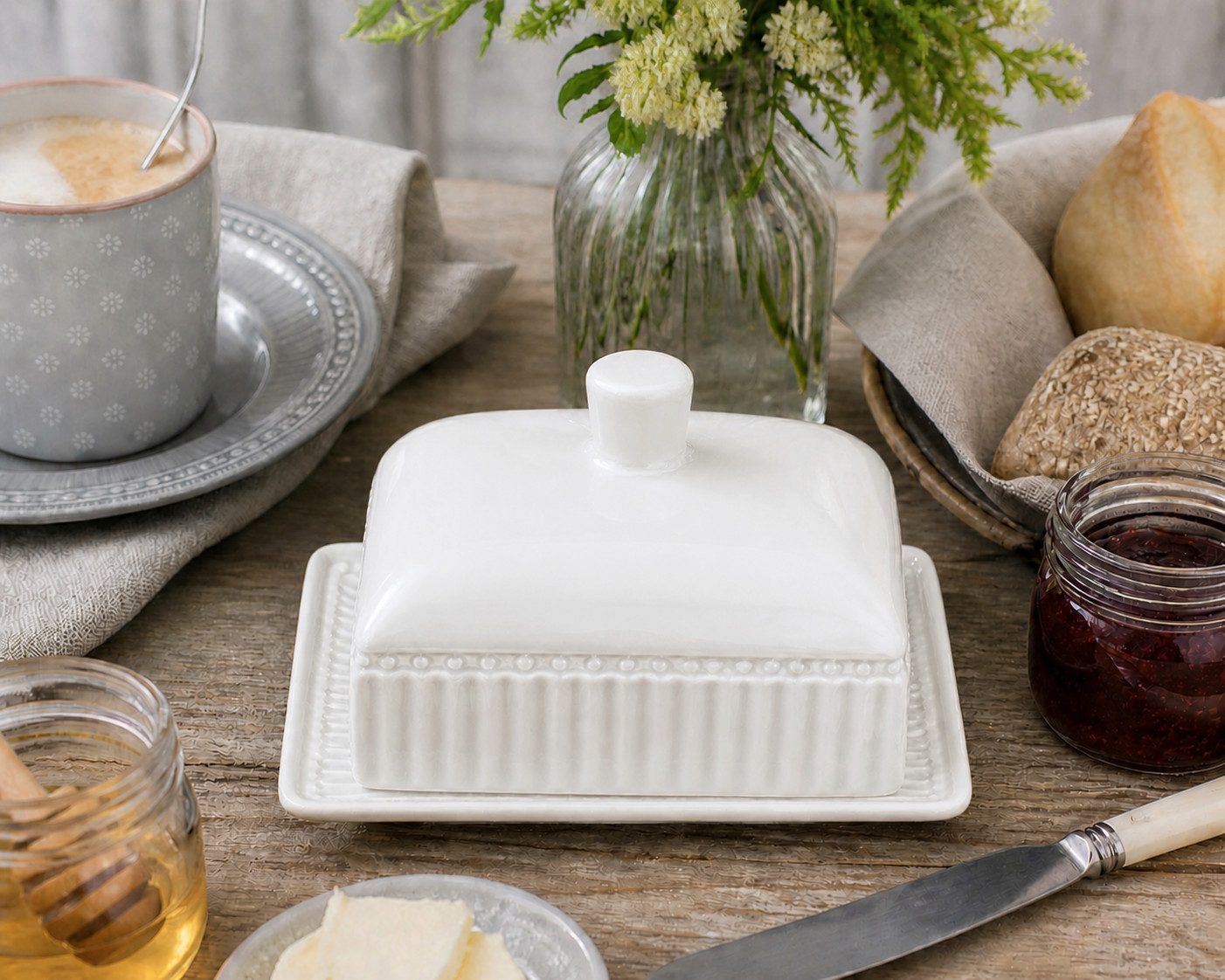 Greengate Butterdose GreenGate Butterdose Alice Weiß (M)