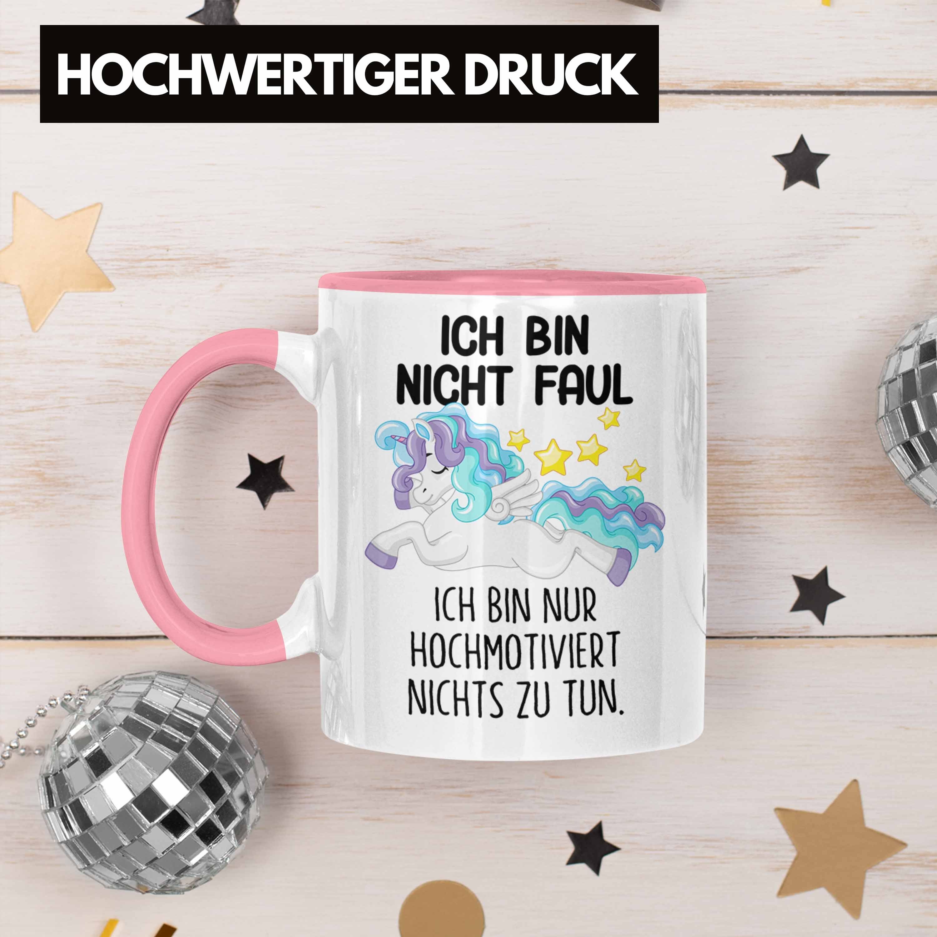 Tasse - Kaffeetasse Trendation Ich Trendation Geschenkidee Kollegin Spruch Nicht Freundin Mit Einhorn Tasse Rosa Bin Mama Lustige Arbeit Frauen Faul Geschenk