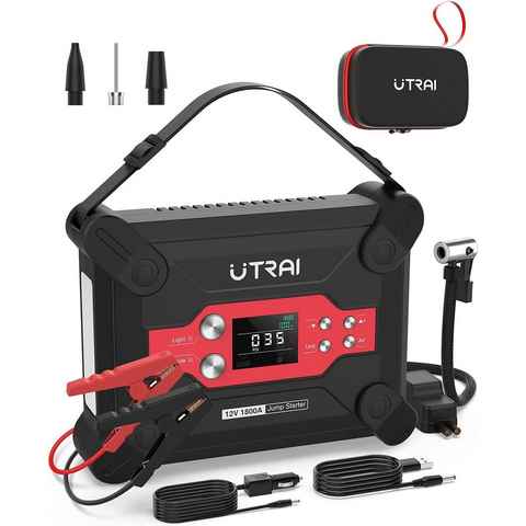 UTRAI JStar 6 Starthilfegerät JStar 6 JS-6 24000 mAh (12 V), inkl. Zigarettenanzünder & Taschenlampe, Luftkompressor, Luftpumpe