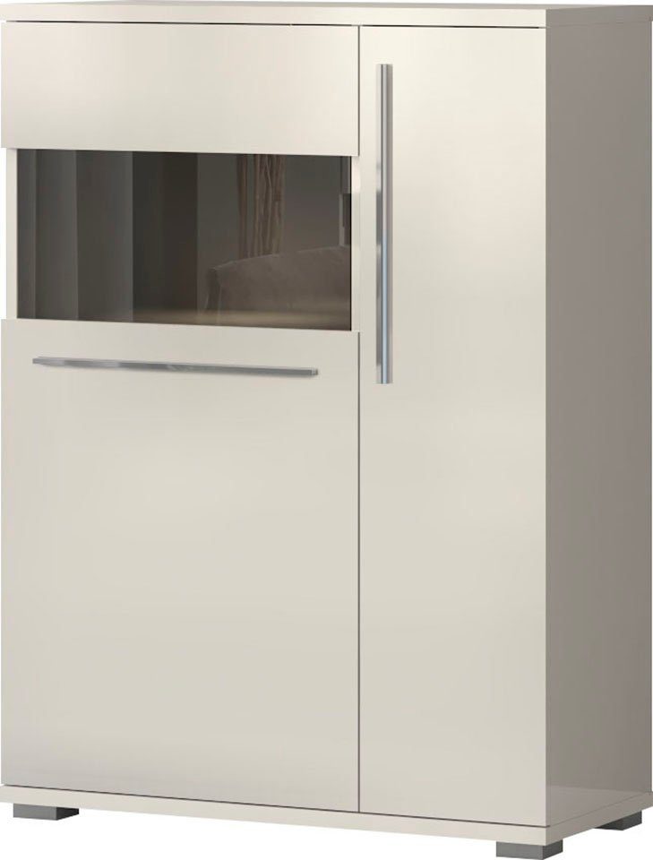 OTTO home Highboard Piano Vitrine (H/B/T): 123/90/40,2cm), UV lackiert, Soft-Close Funktion
