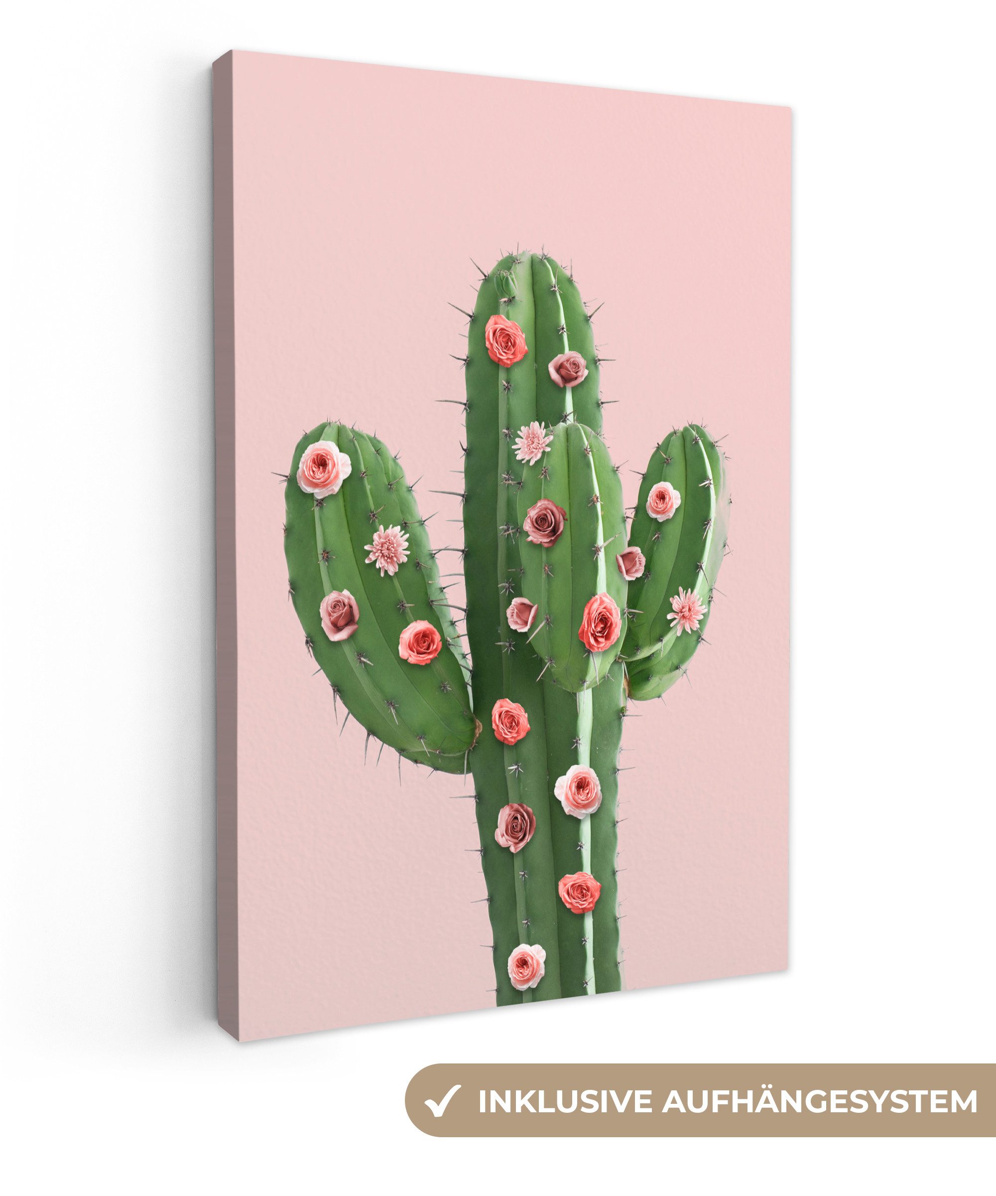 OneMillionCanvasses® Leinwandbild Kaktus - Stilleben - Blumen, Fotodruck (1 günstig online kaufen