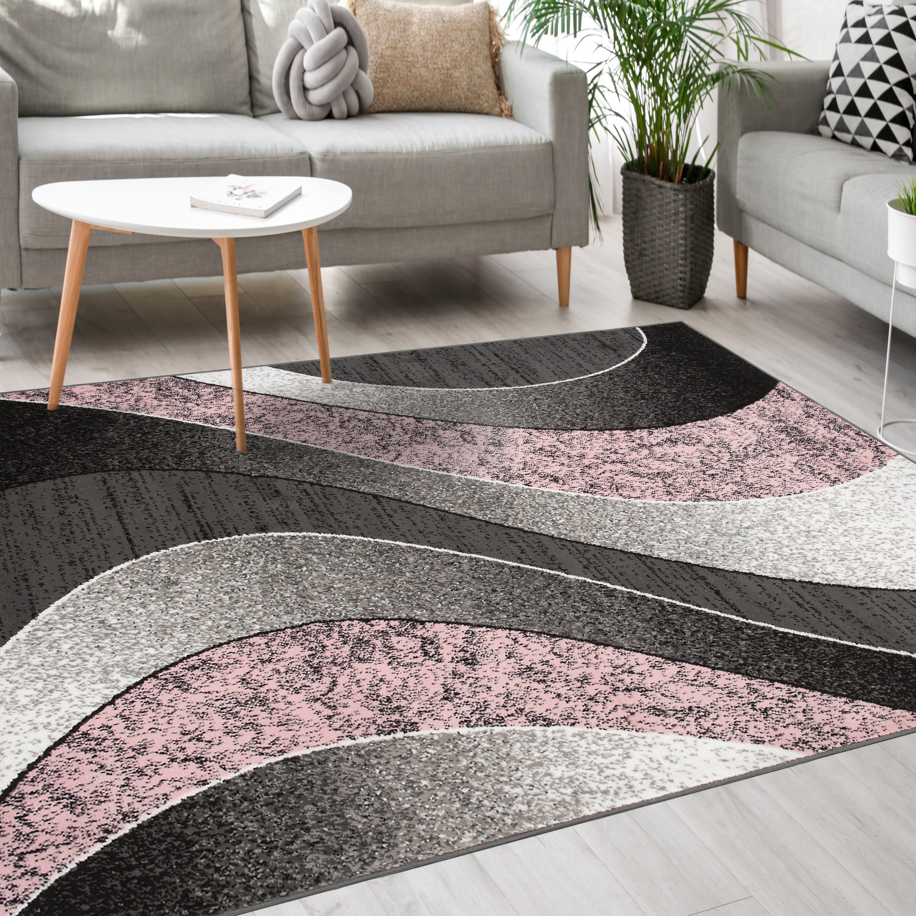 Mazovia Designteppich Modern Teppich Kurzflor Wohnzimmerteppich günstig online kaufen