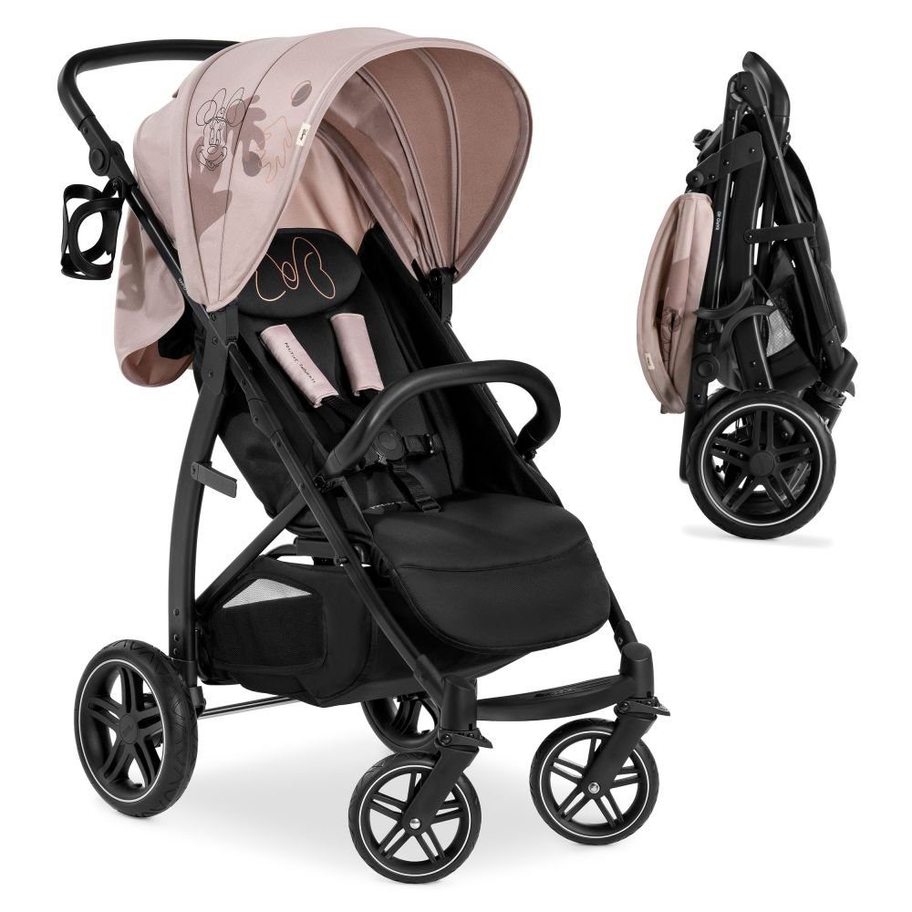 HAUCK Kinder-Buggy Rapid 4D - Minnie Mouse Rose Kinderwagen klein faltbar mit Liegeposition höhenverstellbar bis 25 kg mehr