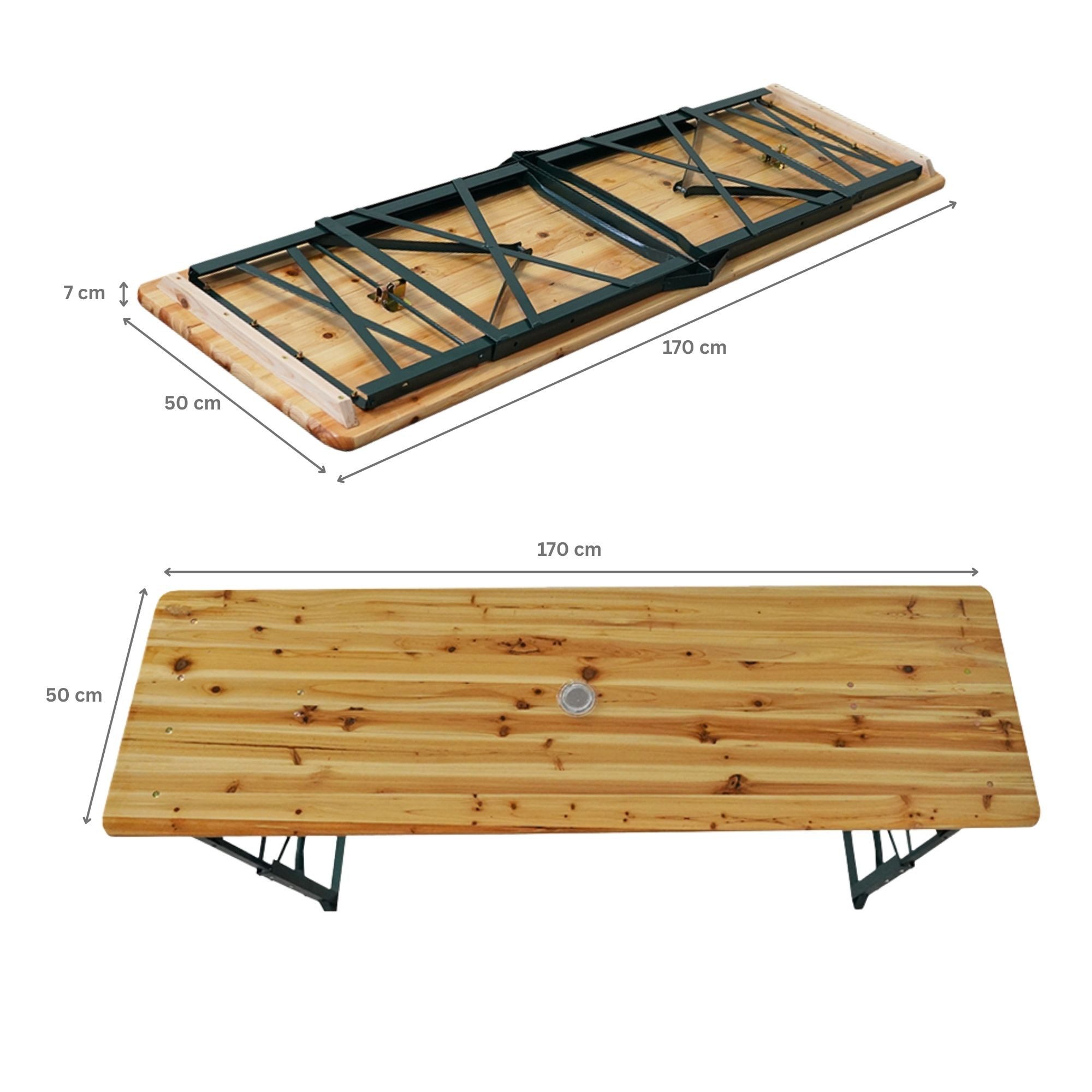 CHEFGASTRO® Bierzeltgarnitur Bierzelttisch höhenverstellbar & klappbar mit günstig online kaufen