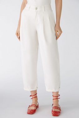 Oui Stoffhose Hose THE RELAXED mid waist, cropped, tapered fit