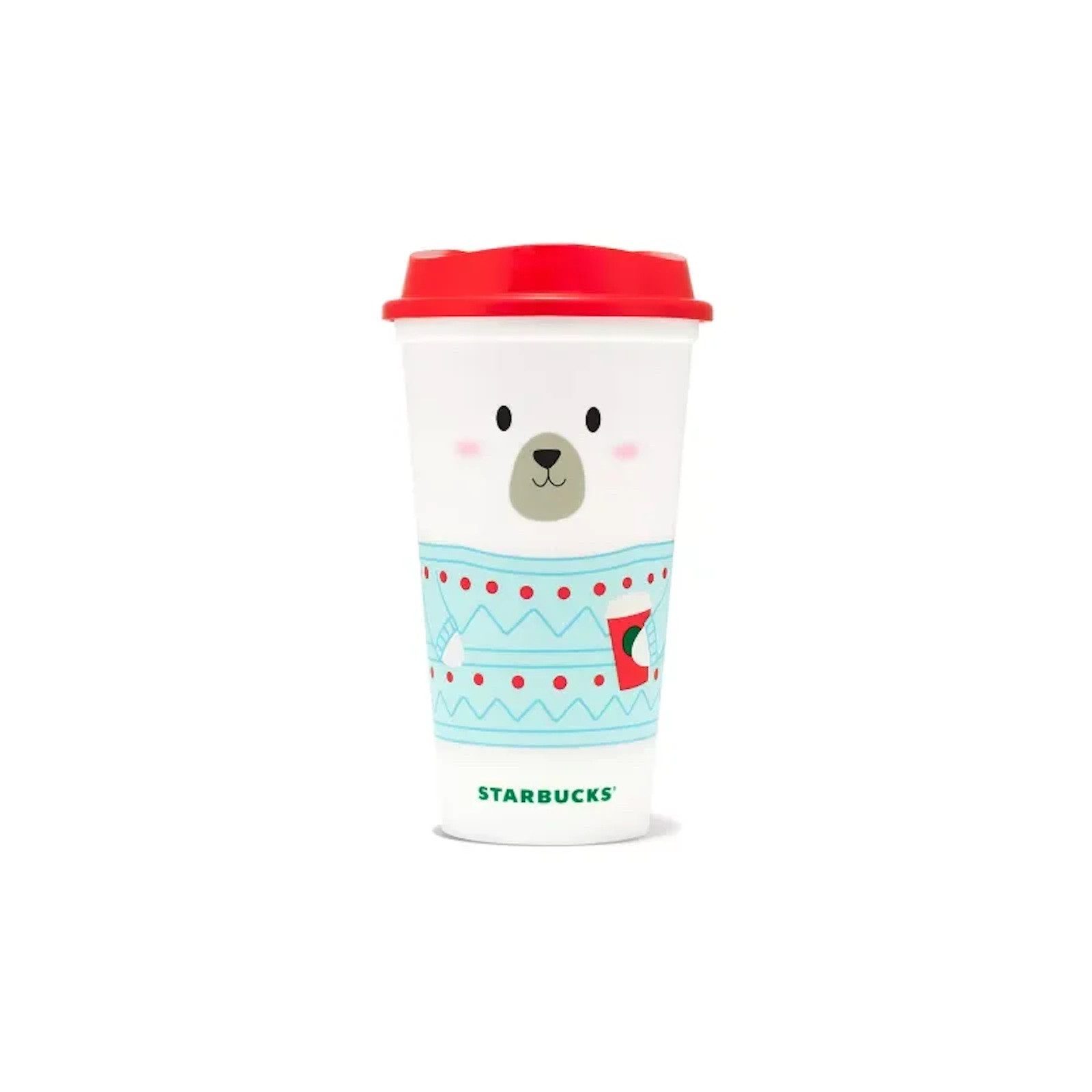 Starbucks Frühstücks-Geschirrset Starbucks Hot Cup Reusable Polar Knit 16 oz