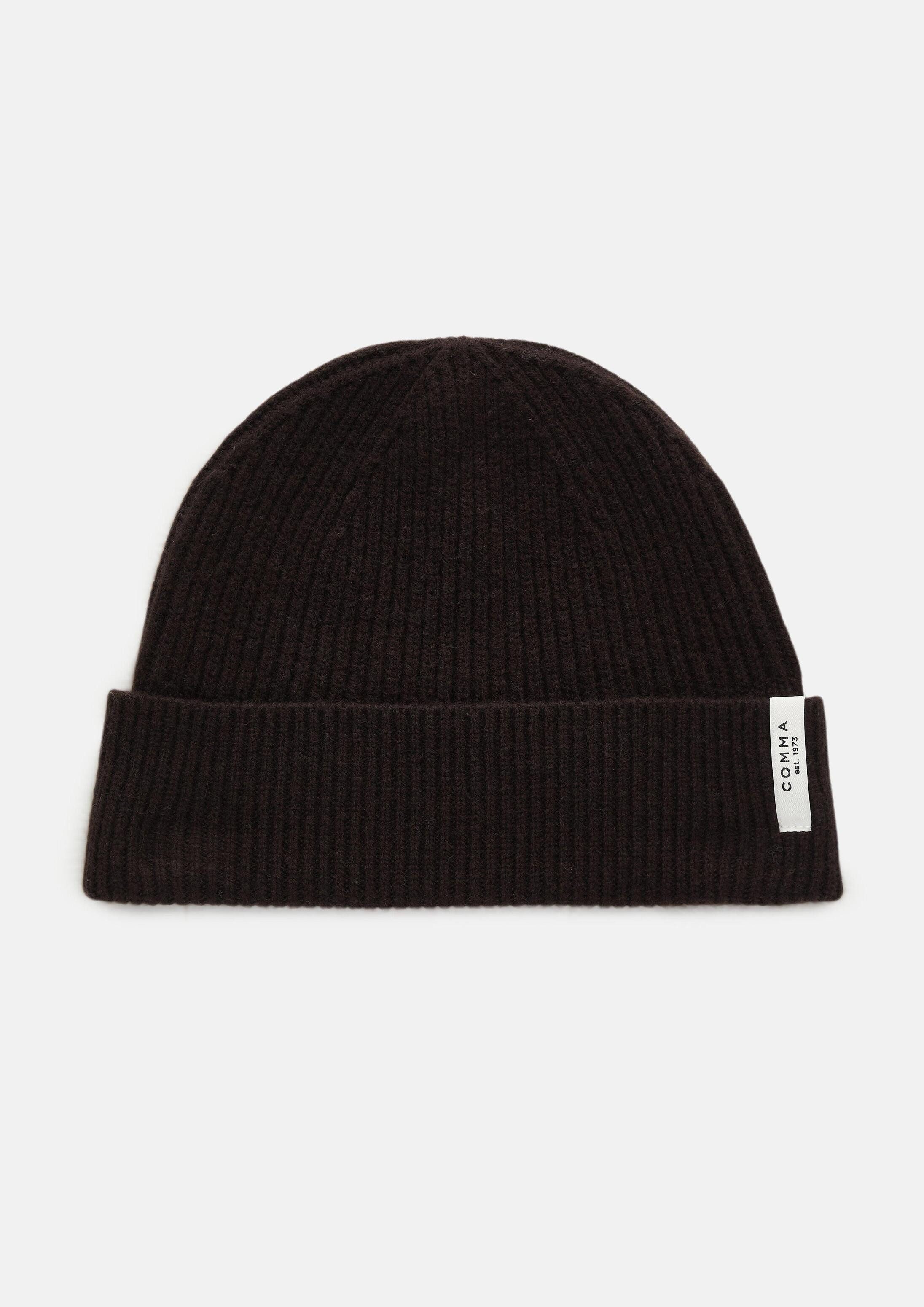 comma Strickmütze Mütze Beanie aus 100% Wolle