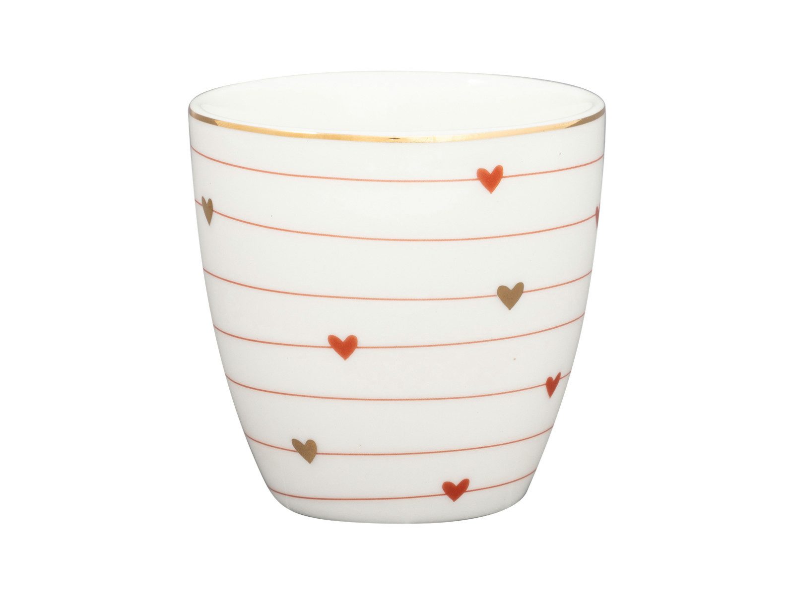 Greengate Espressotasse Grace Mini Latte Cup white 0,13l, Steinzeug