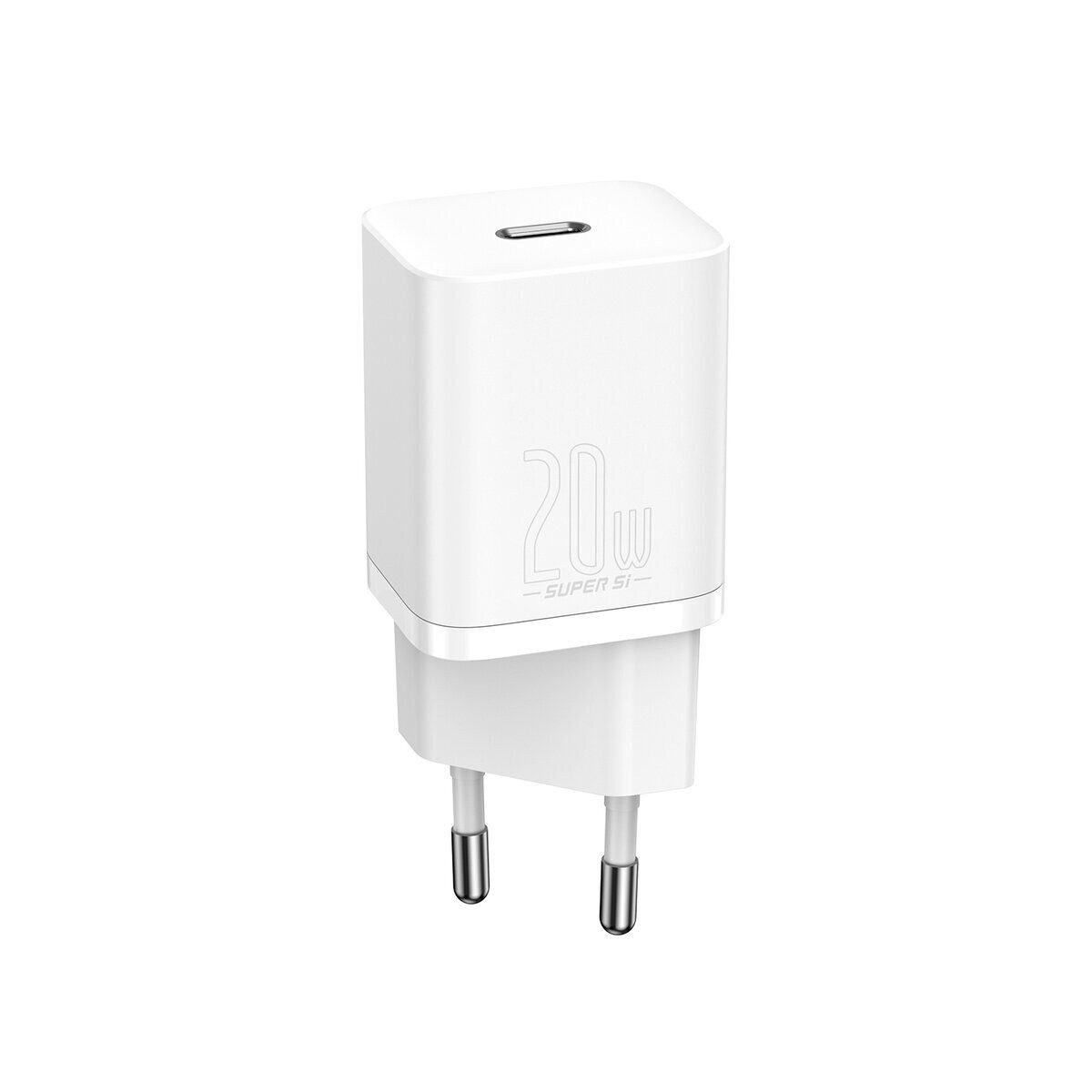 Baseus Baseus Super Si 1C Schnellladegerät 1x Typ-C 20W Power Delivery weiß Smartphone-Ladegerät