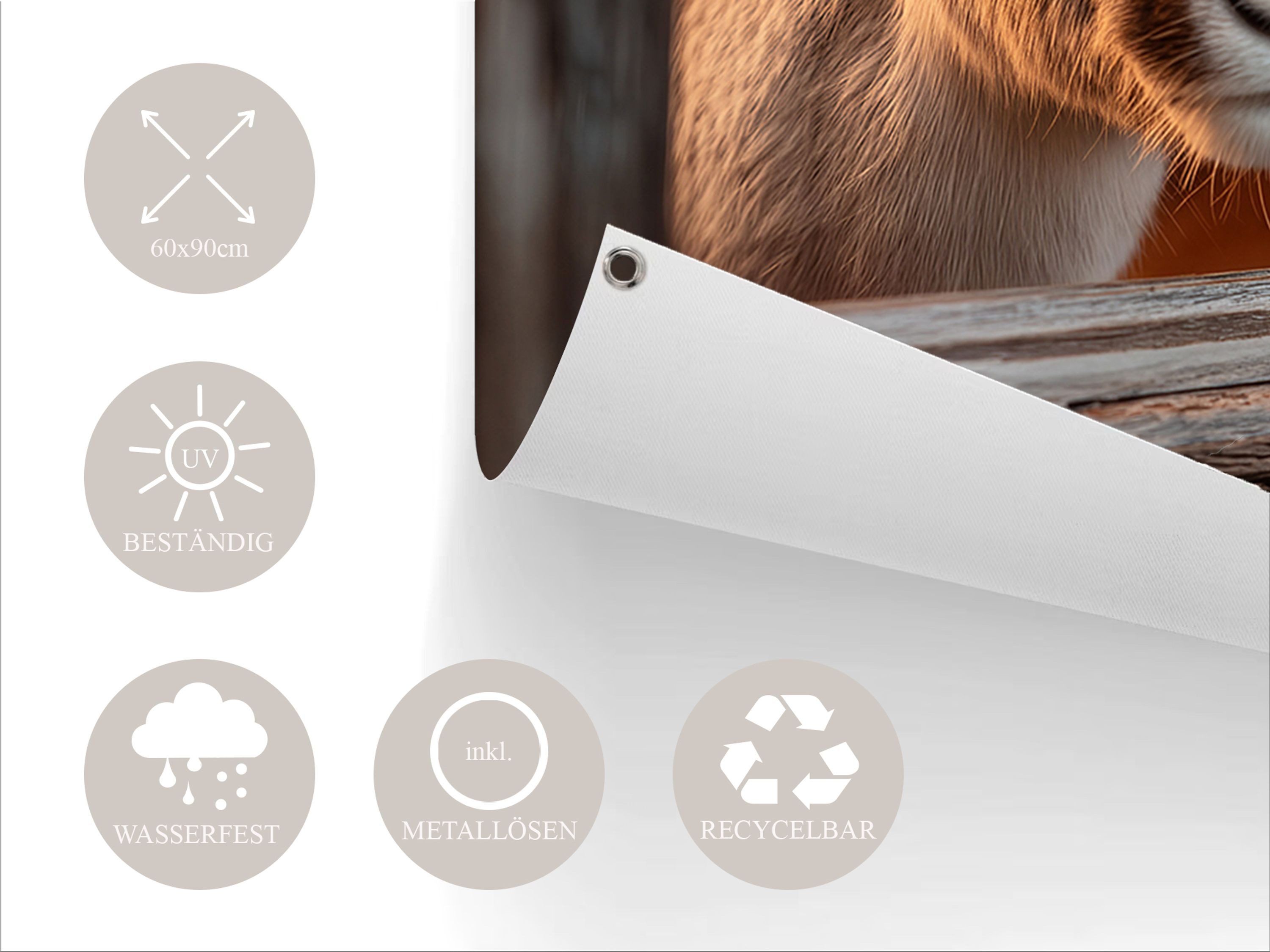 artissimo Poster Garten-Poster 60x90cm wetterfest Weihnachtsdeko günstig online kaufen