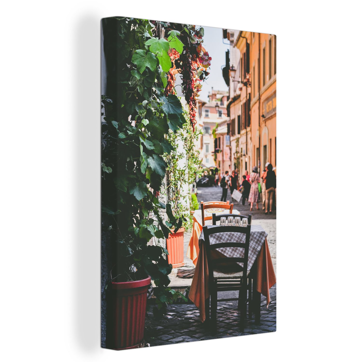 Italien OneMillionCanvasses® Rom Touristen, für Wohnzimmer Bilder Leinwandbild - 40x60 cm (1 St), Leinwand Schlafzimmer, -