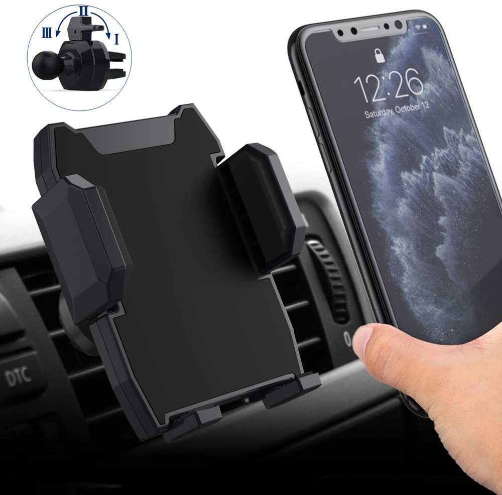 Avolare Handy-Halterung Handyhalter 360 Grad Drehbar, (Kratzschutz Lüftung)