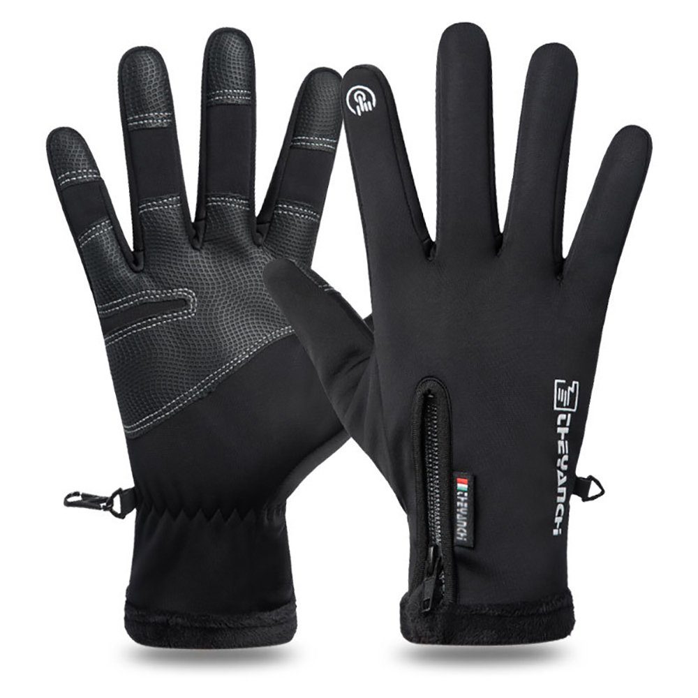Touchscreen A0354 Herz Fahrradhandschuhe Winddicht Alster Handschuhe, Winter Alster Herz Anti-Rutsch Warme Fahrradhandschuhe,