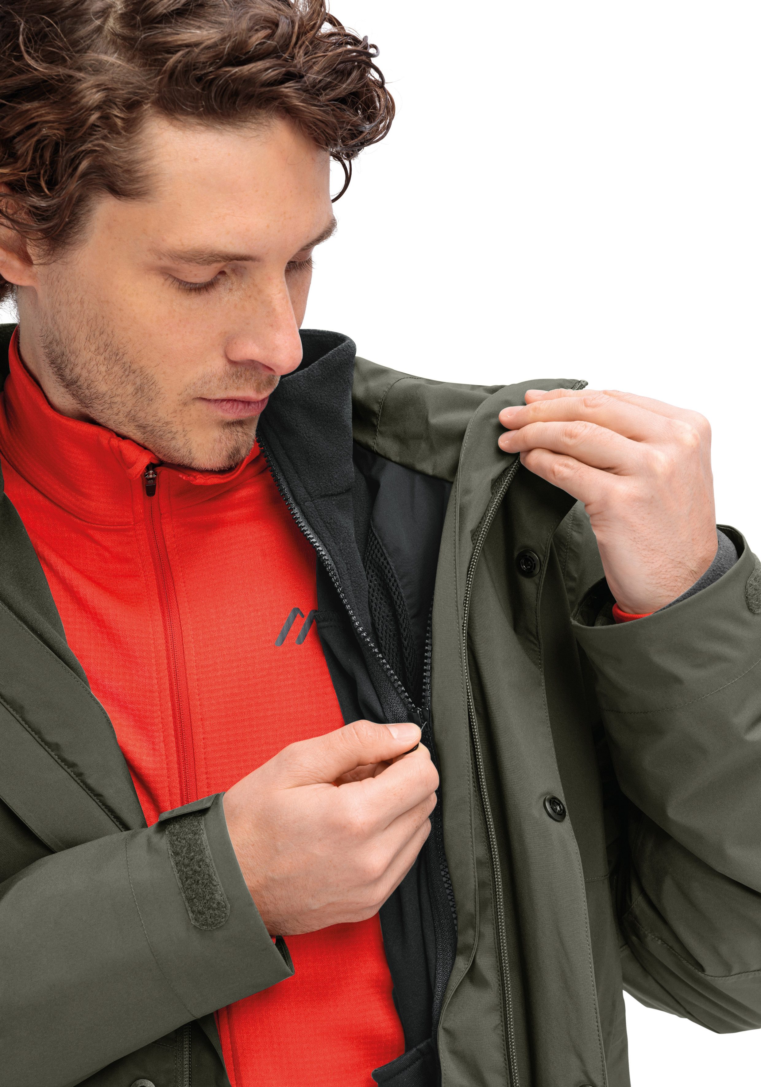 Maier Sports Regenjacke Metor 3in1 M warme Herren Jacke mit Kapuze, Winterj günstig online kaufen