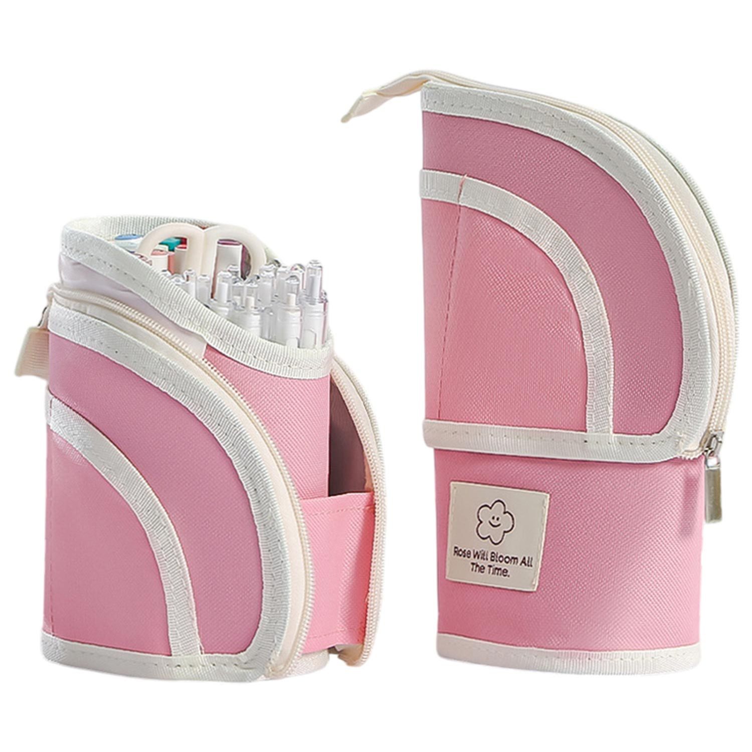 Refttenw Federmäppchen Federmäppchen mit großem Fassungsvermögen,Teleskop-Stiftehalter