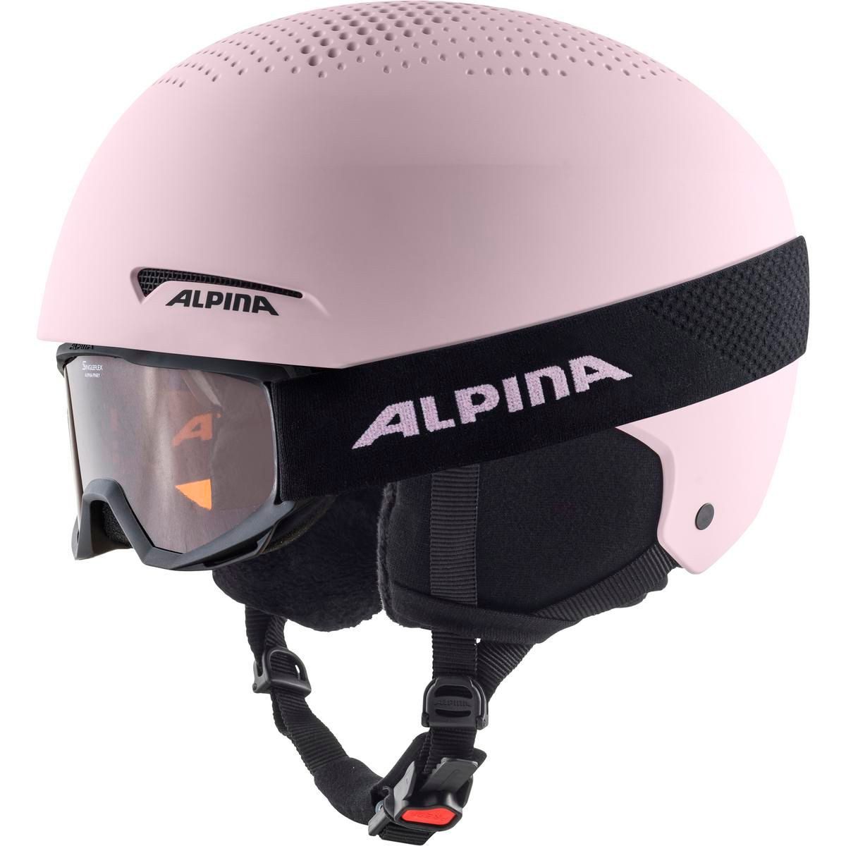 *Alpina* Skihelm Zupo SET & Piney, Robuster Kinderhelm mit Disney-Design und Skibrille für optimalen