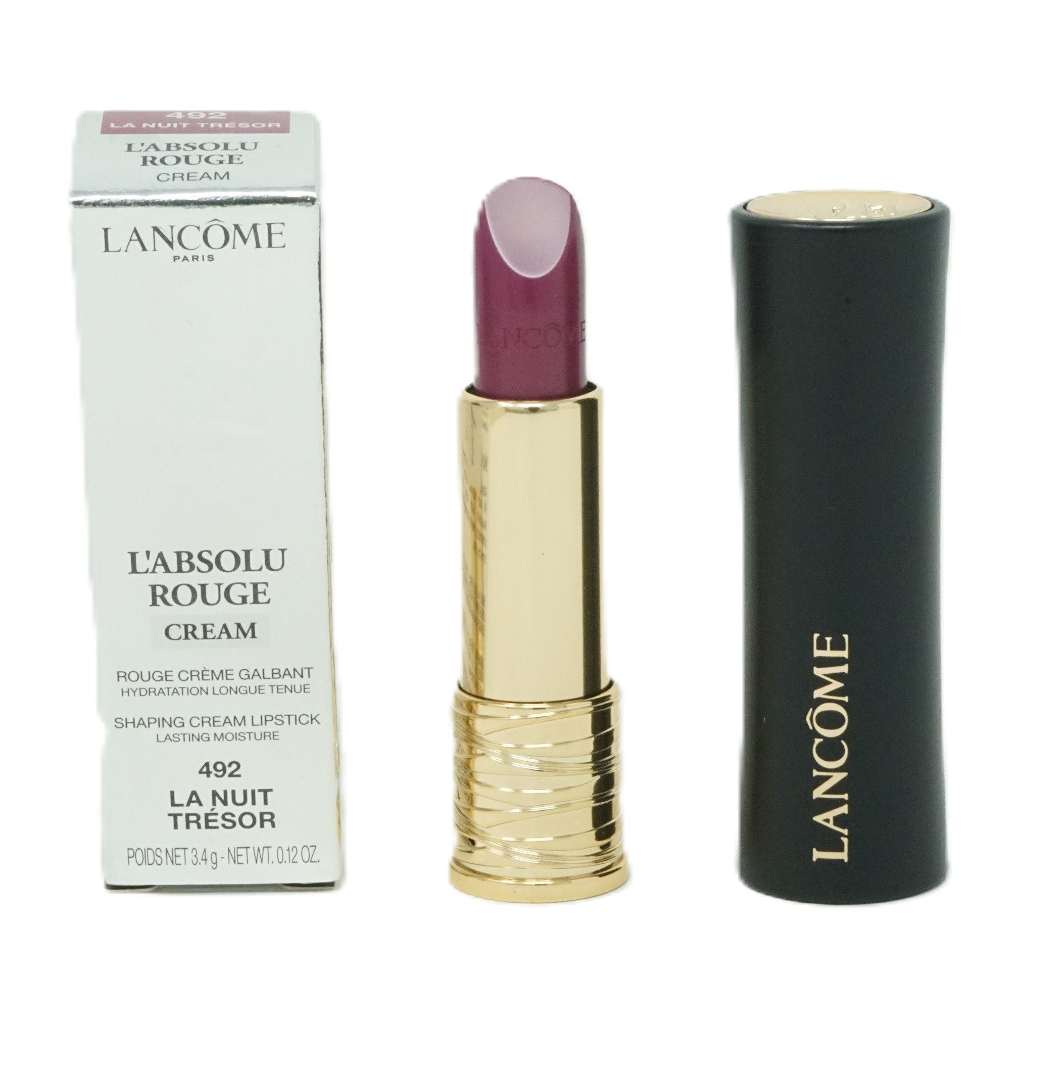 LANCOME Lippenstift Lancome Absolu Rouge Cream Lippenstift 3,4g La Nuit Tresor 492