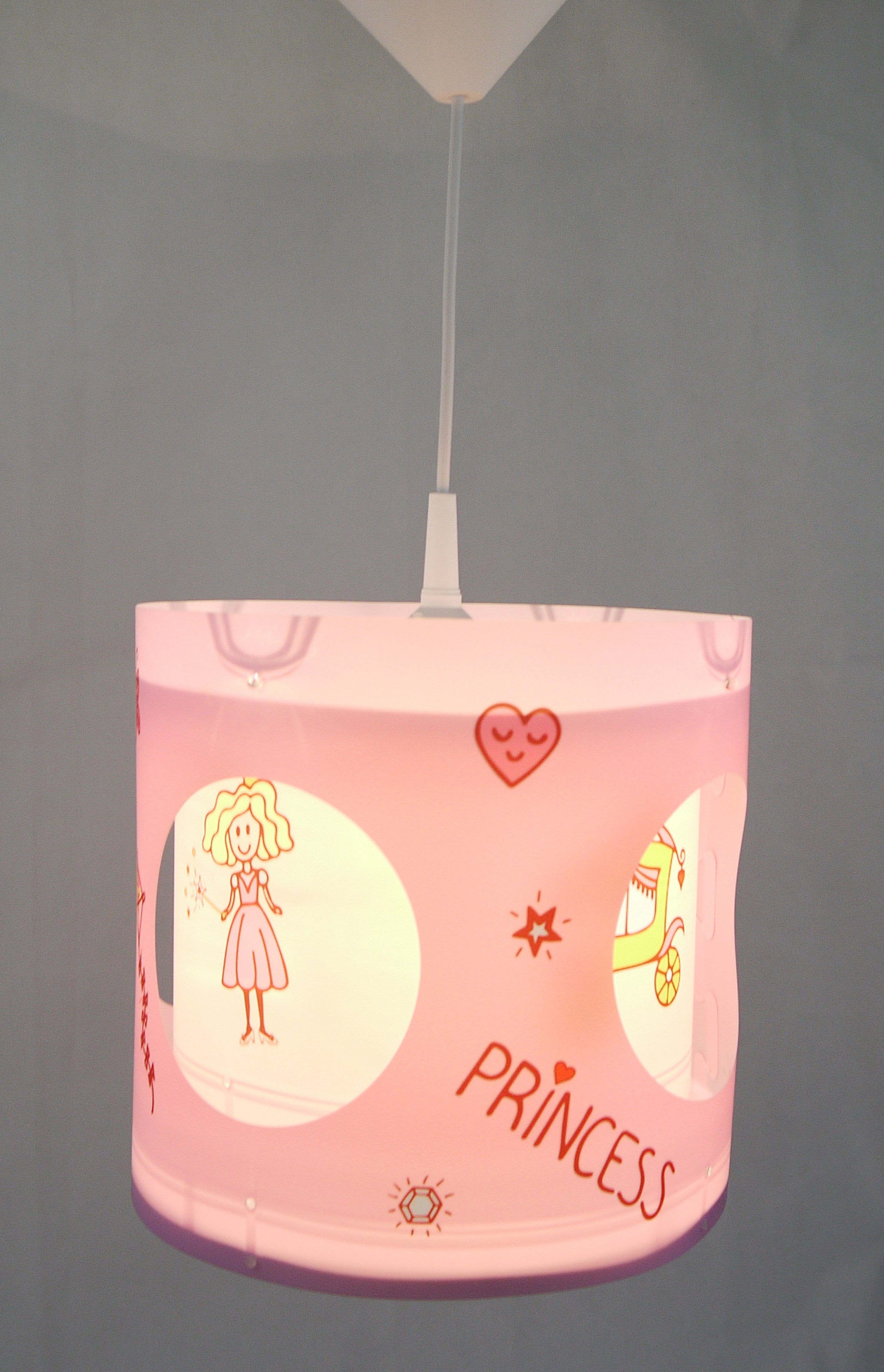 niermann Hängeleuchte Dreh-Pendelleuchte Prinzessin, Kinderzimmer, Kinderlampe, Der innere Lampenschrim dreht sich sobald das Licht eingeschaltet ist