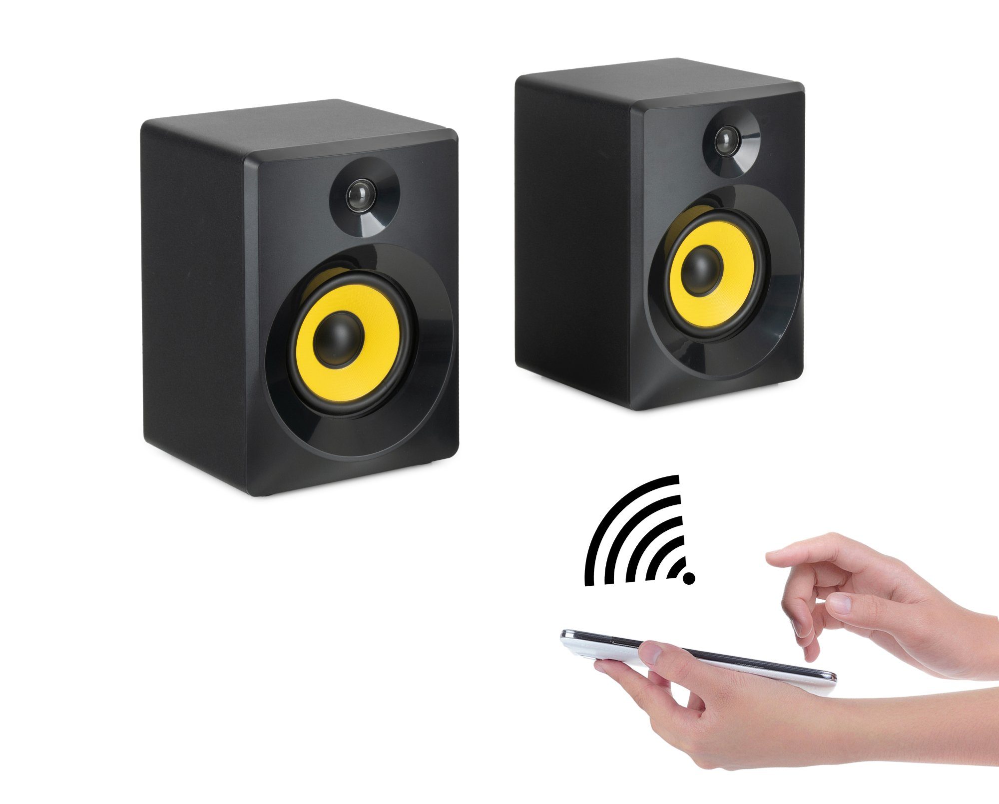 Studio McGrey Regallautsprecher 40 5.1, Lautsprecher Tiefen) und Tonregler Paar Monitor 2.0 W, Multimedia mit MM-440BT (Bluetooth für Höhen