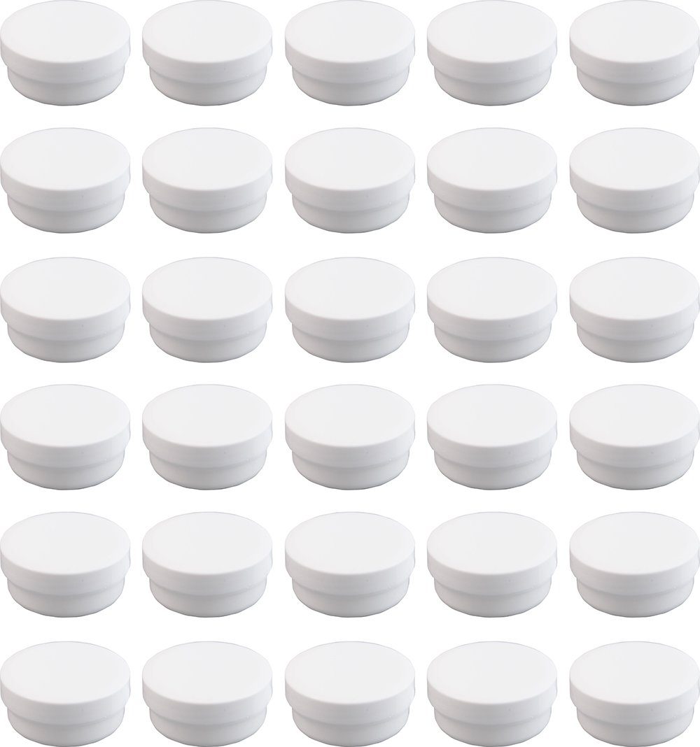 Doserie Kuhn Dose für Salben, Cremes oder Kleinigkeiten (Füllvolumen 12 ml (flach), Höhe 19 mm, 30 St., Salbendosen mit passenden Deckeln), Cremedose, Salbenkruke