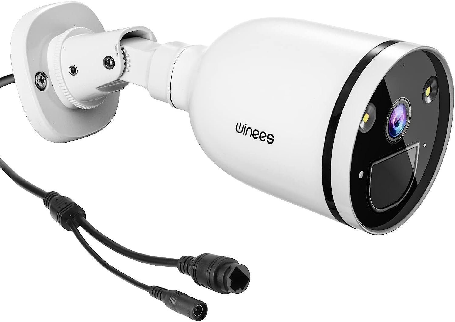 Winees Überwachungskamera (Außenbereich, Intelligente Erkennung, Nachtsicht und Einfache Installation, 2-tlg., 2.4/5GHz 4MP 2K WLAN, mit Spotlight)